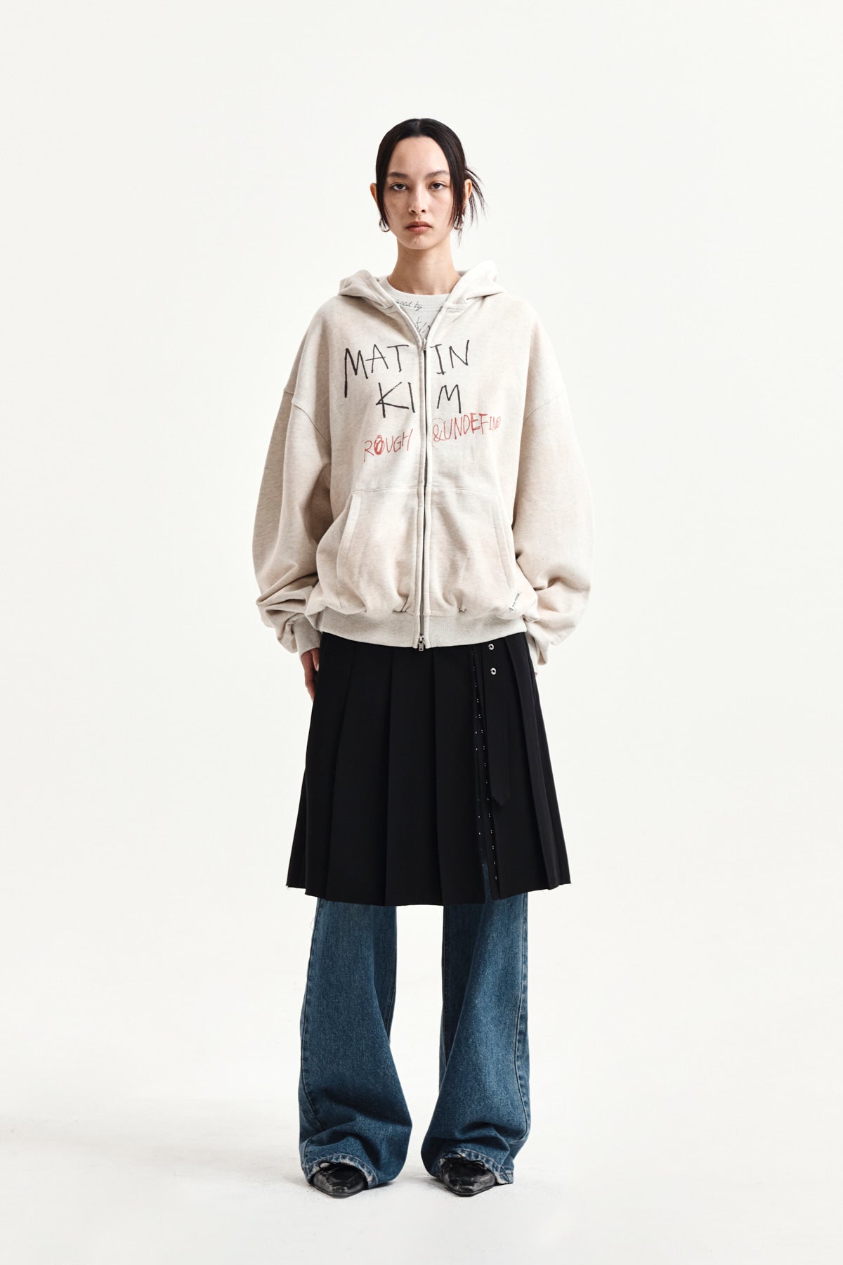 Matin Kim - Back Pocket Patch Destroyed Denim Pants (Blue) product image 9 | TRAB K-Fashion Australia