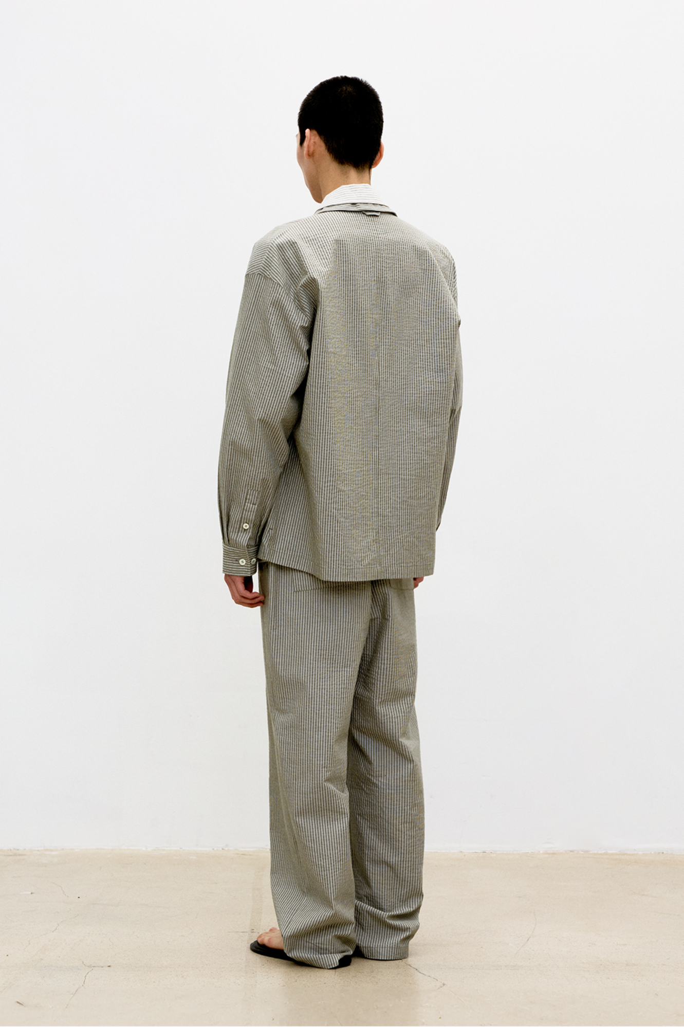 Coor - Stripe Cotton Lounge Pants (Khaki) product image 4 | TRAB K-Fashion Australia