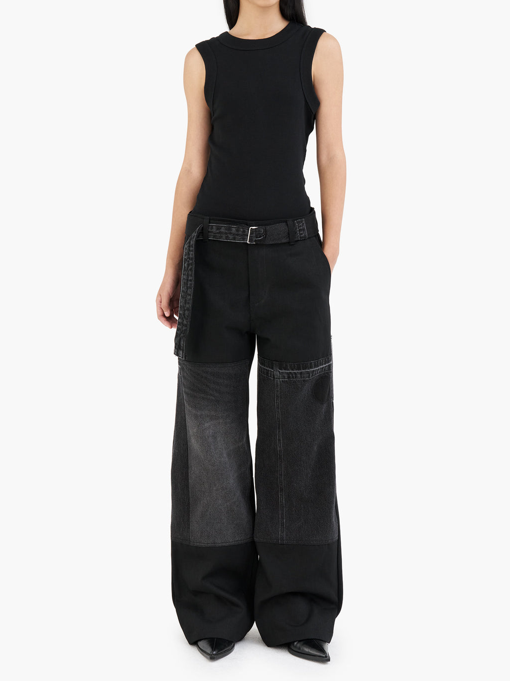 Jiyong Kim - Re-worked Denim Trousers (Black) product image 7 | TRAB K-Fashion Australia