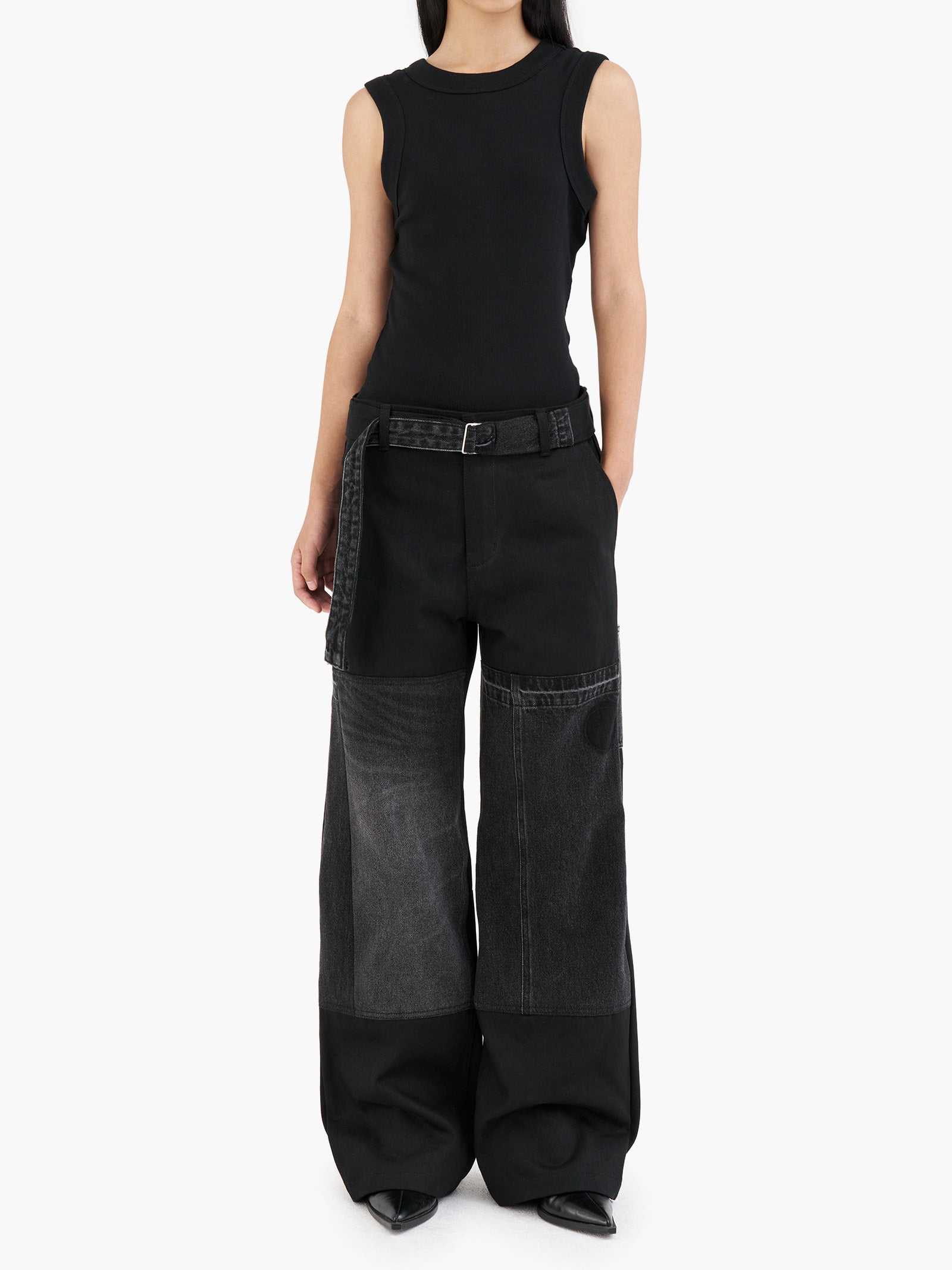 Jiyong Kim - Re-worked Denim Trousers (Black) product image 7 | TRAB K-Fashion Australia