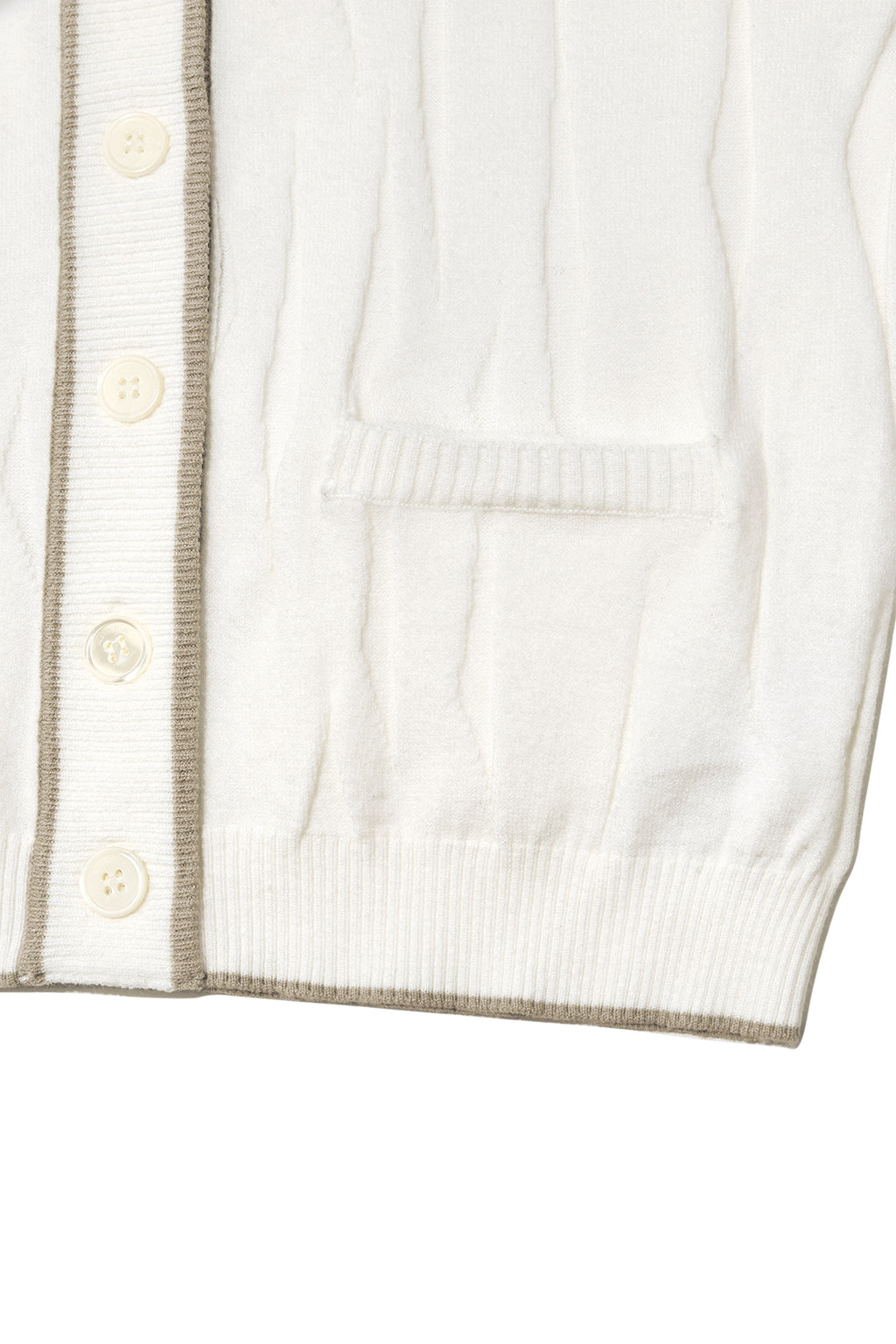 Matin Kim - Wrinkle Hoody Button Knit Vest (Ivory) product image 4 | TRAB K-Fashion Australia