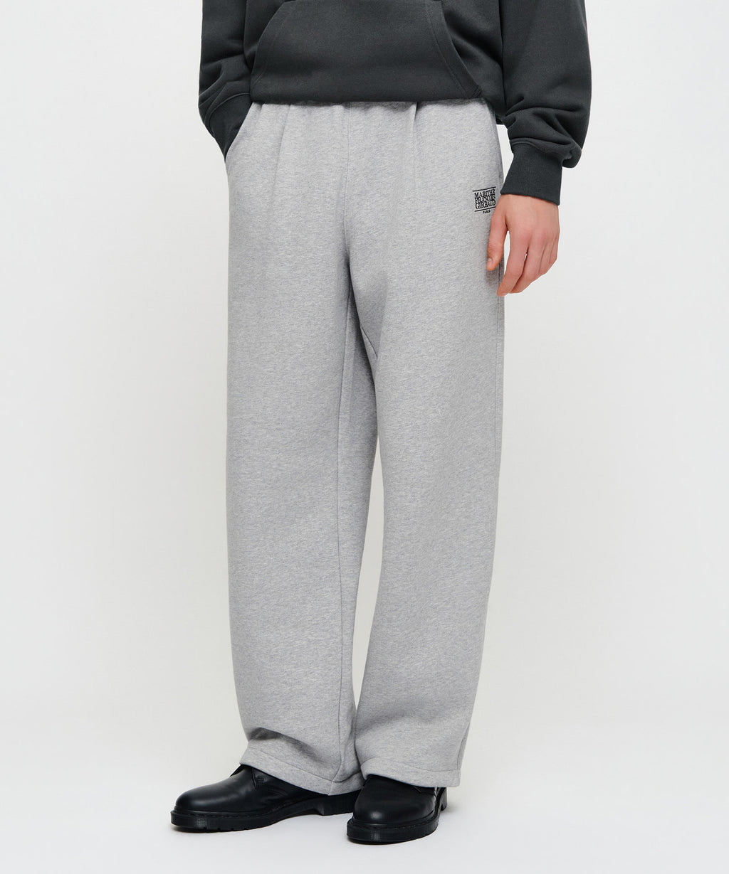 Marithe & Francois Girbaud - One Tuck Wide Sweat Joggers (brushed) (Heather Gray) product image 1 | TRAB K-Fashion Australia