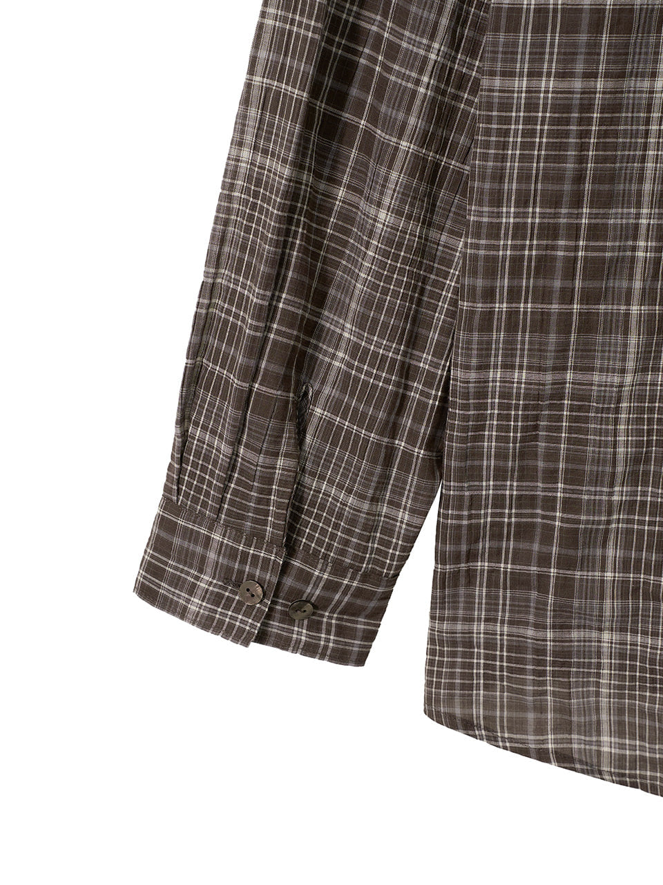 Kijun - Sheer Check Shirt (Brown) product image 10 | TRAB K-Fashion Australia