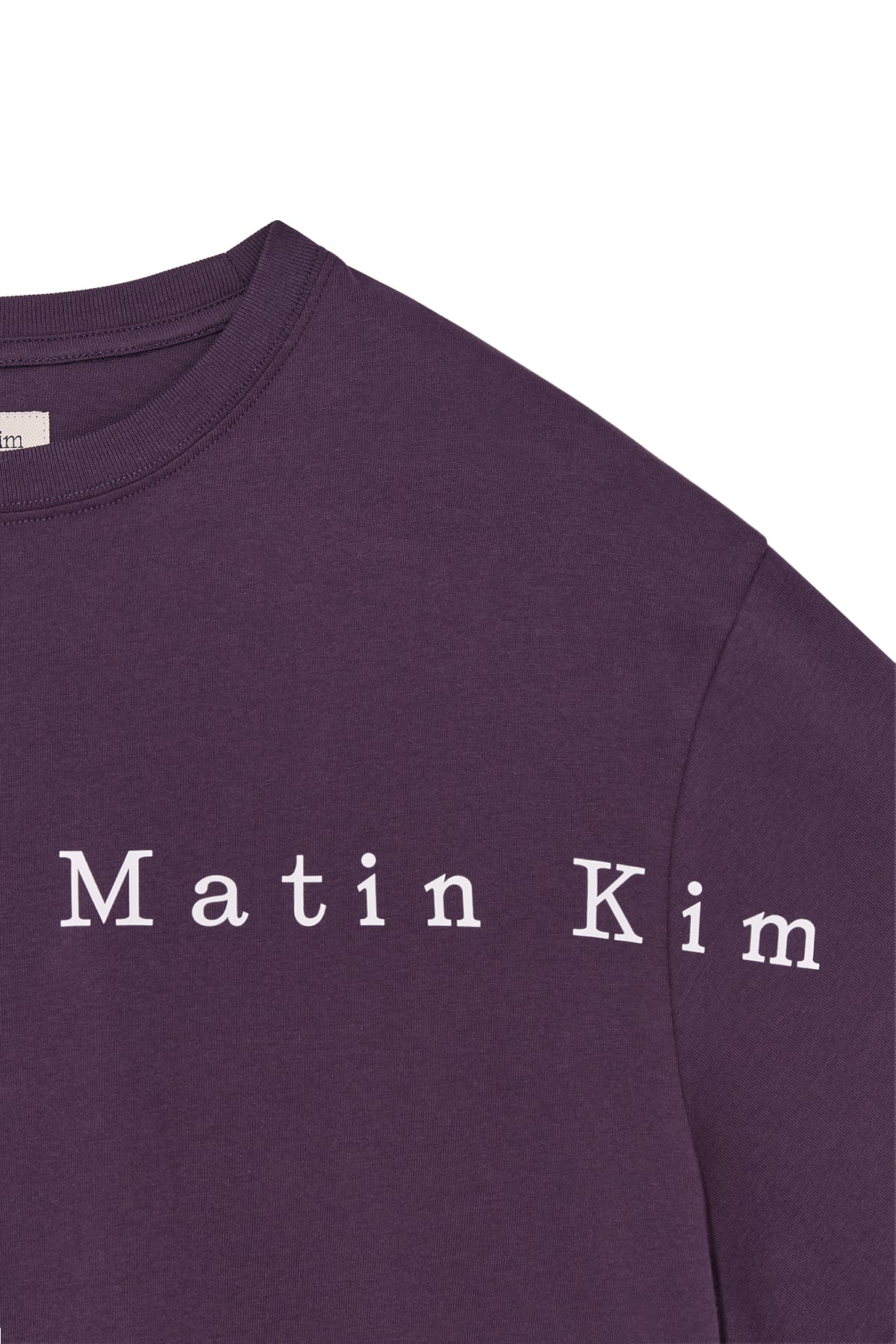 Matin Kim - Half Text Logo Top (Purple) product image 5 | TRAB K-Fashion Australia