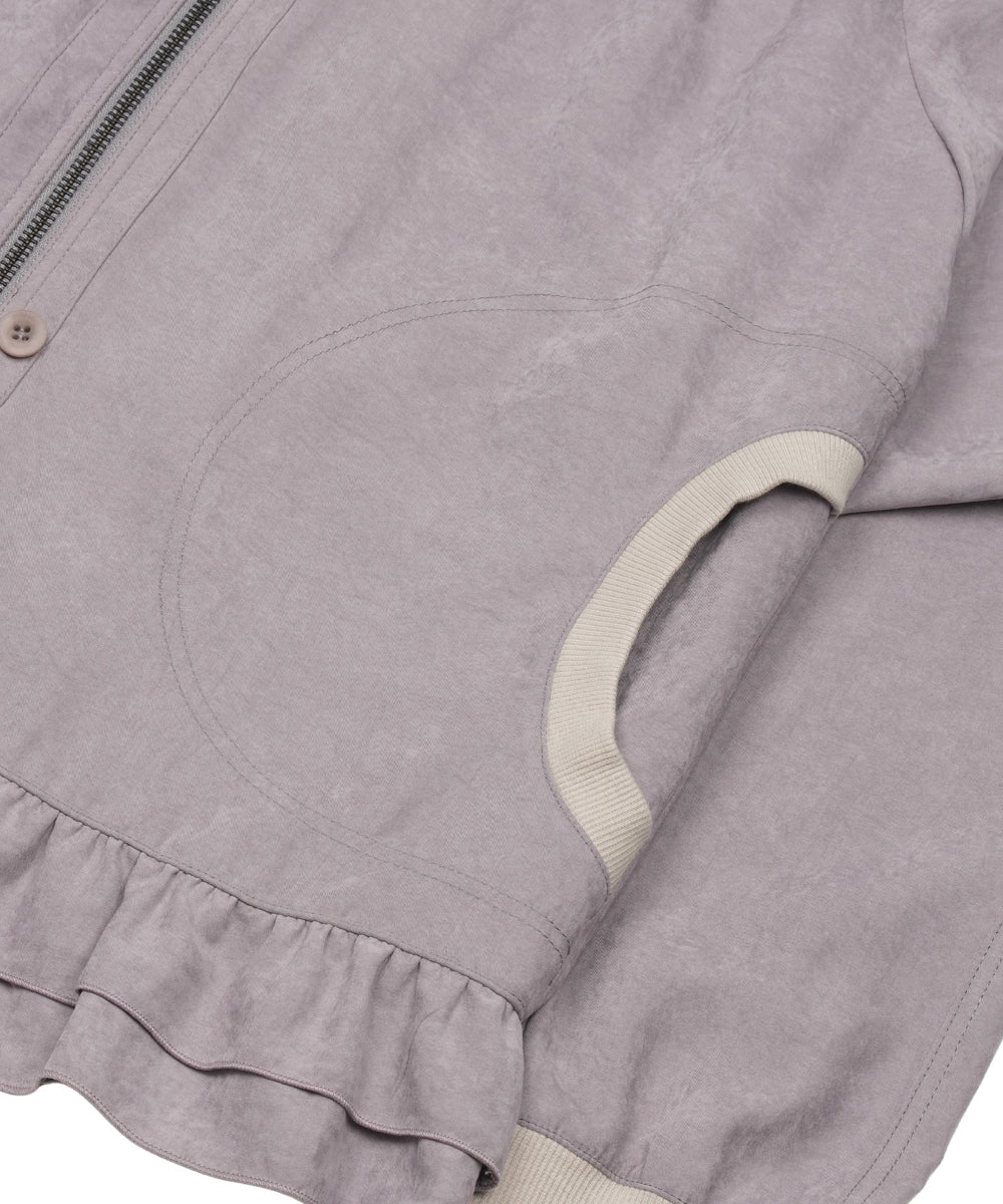 Coyseio - Tone-Mix Shirring Hem Jacket (Ash Pink) product image 13 | TRAB K-Fashion Australia