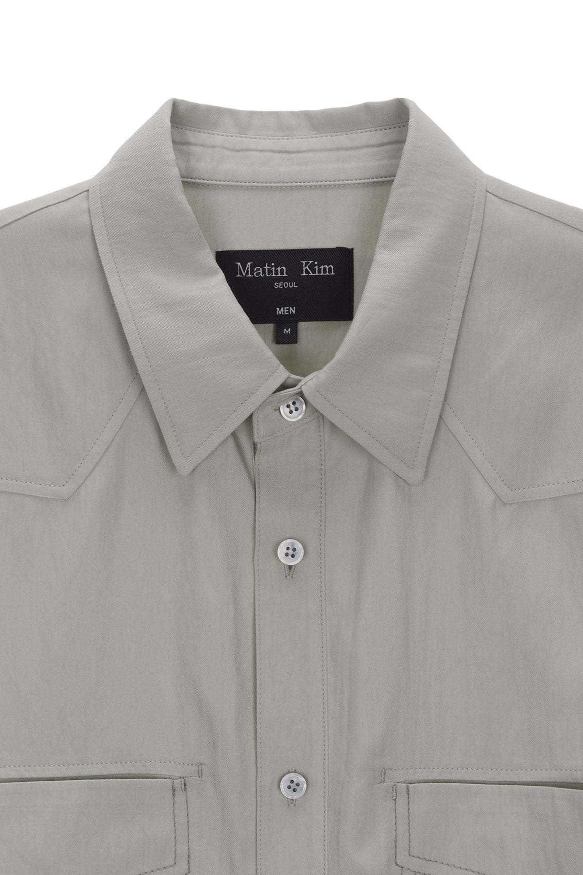 Matin Kim - Stitch Point Shirt (Light Grey) product image 3 | TRAB K-Fashion Australia
