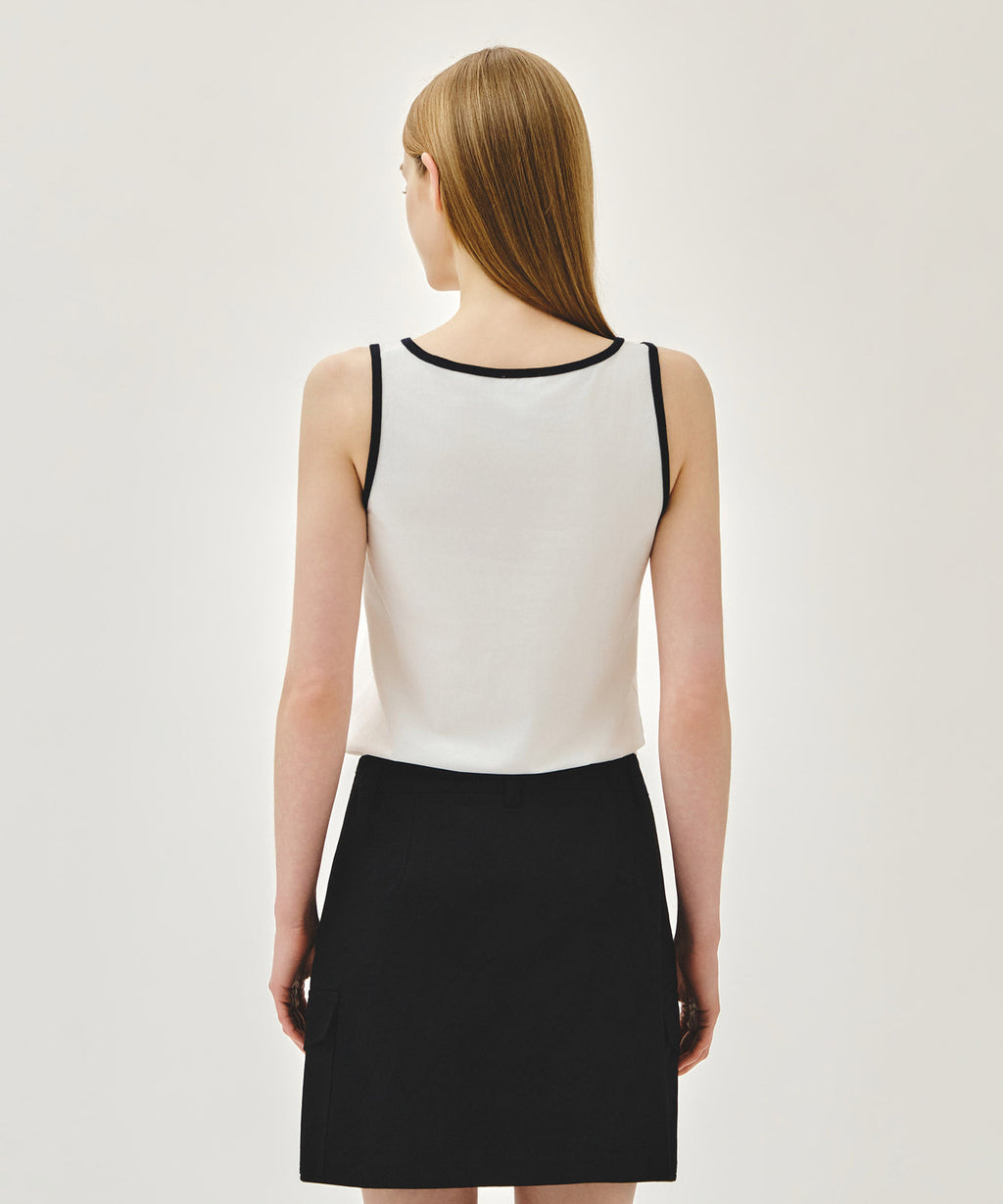 Marithe & Francois Girbaud - Small Classic Logo Sleeveless (White) product image 3 | TRAB K-Fashion Australia