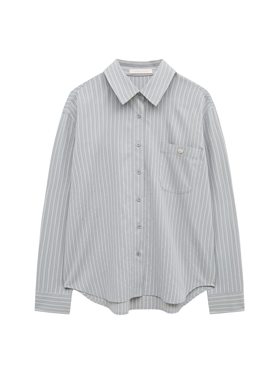 Margarin Fingers - Stripe Oversized Shirt (Grey) product image 2 | TRAB K-Fashion Australia