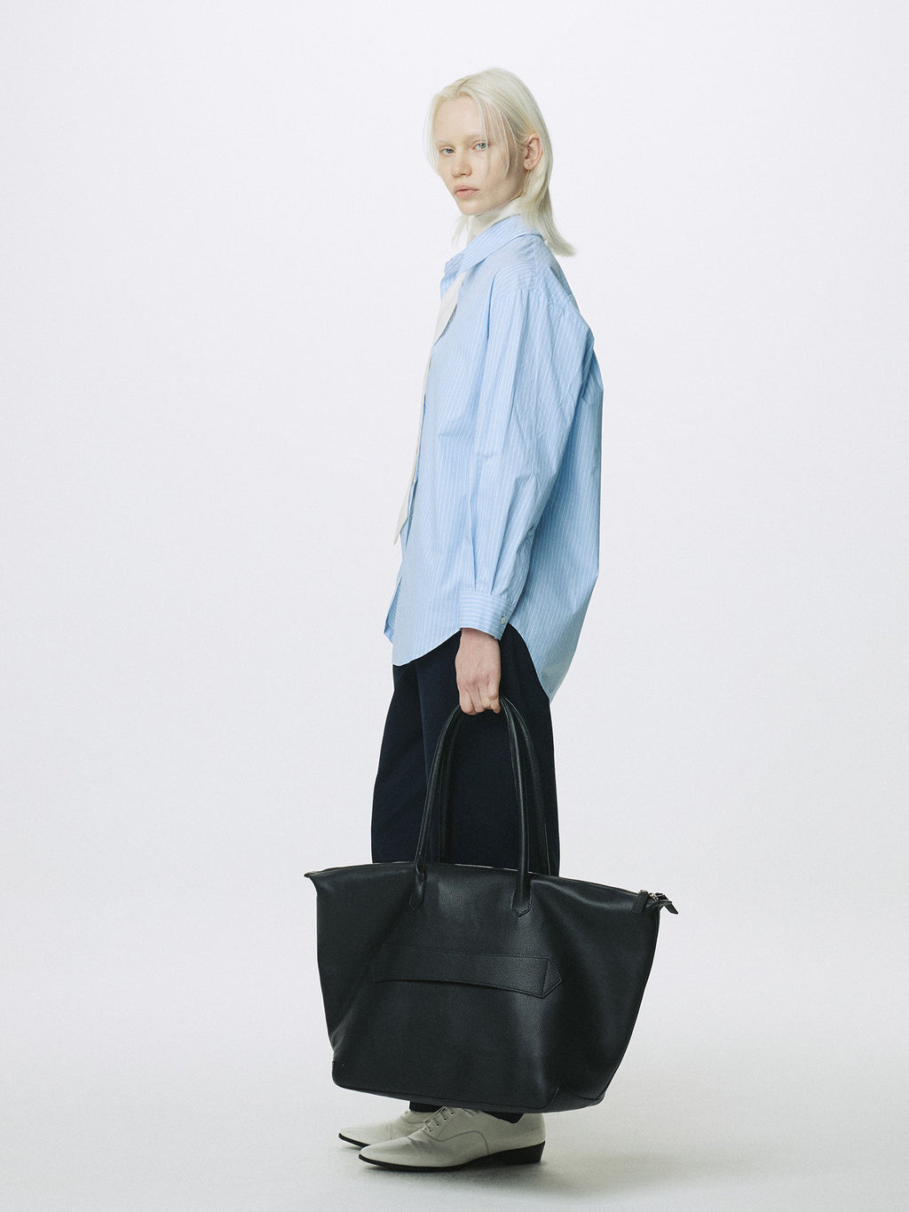 Tonywack - Striped Cotton Over Shirt (Blue) product image 2 | TRAB K-Fashion Australia