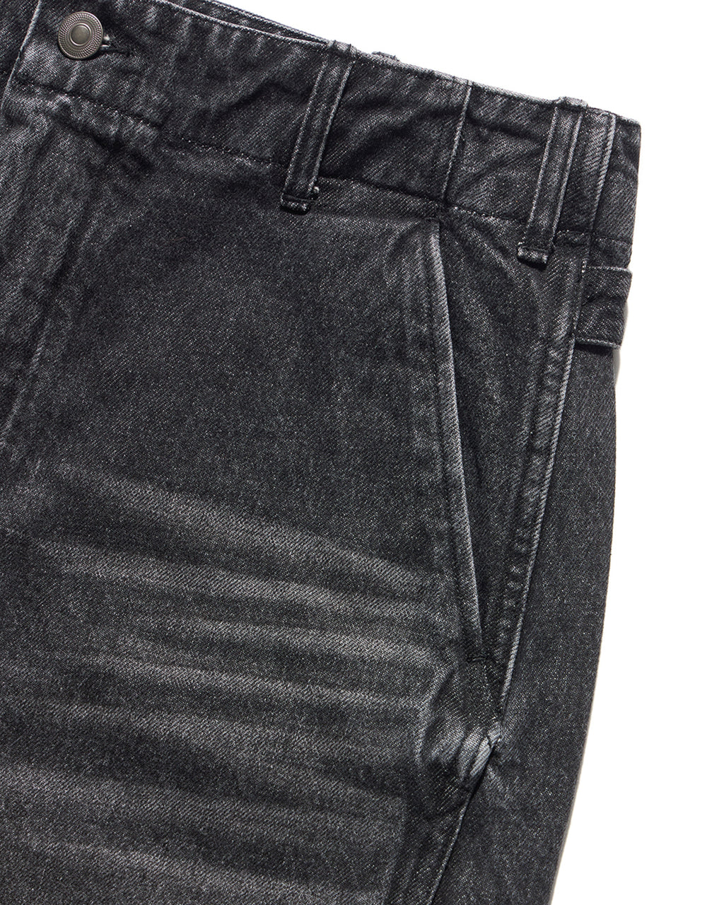 Eastlogue - Cinch Back Curved Pants (Black Denim) product image 8 | TRAB K-Fashion Australia