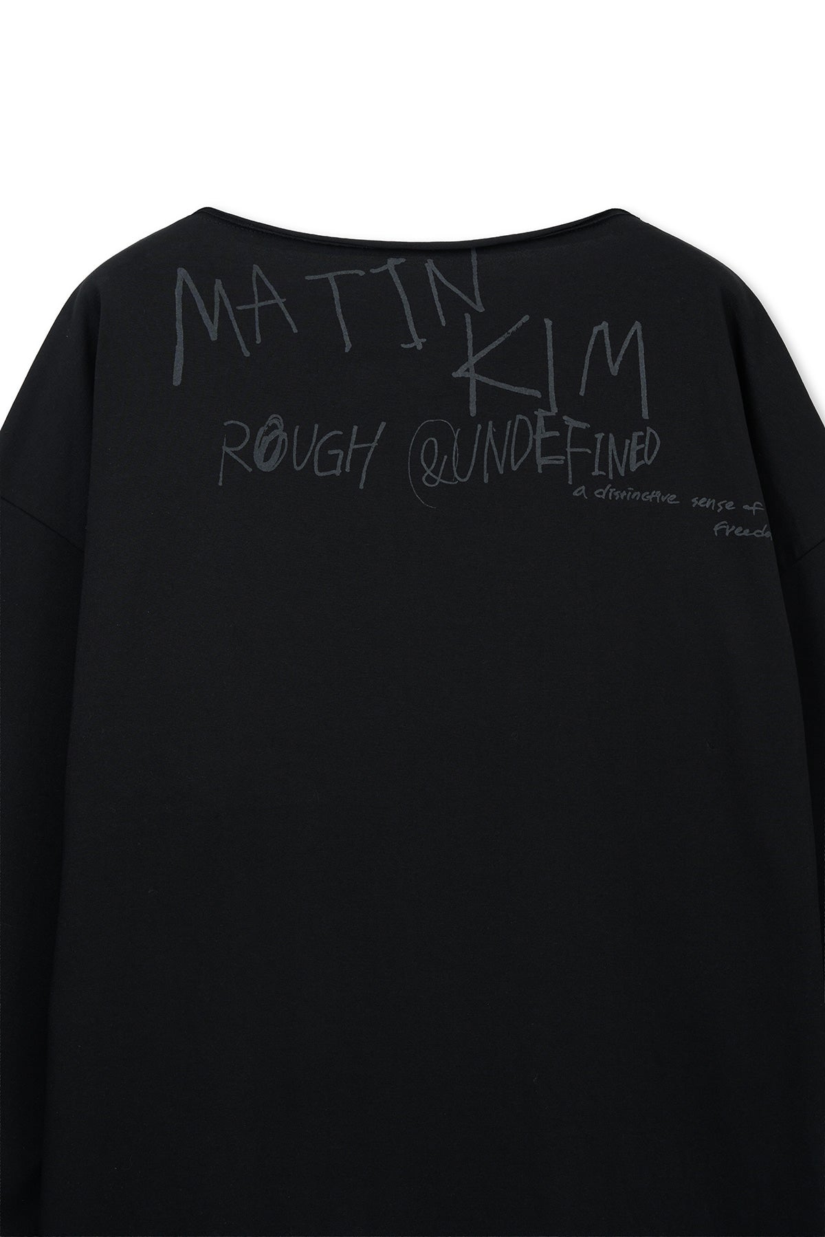 Matin Kim - Raw Hem Finished Boat Neck Top (Black) product image 4 | TRAB K-Fashion Australia