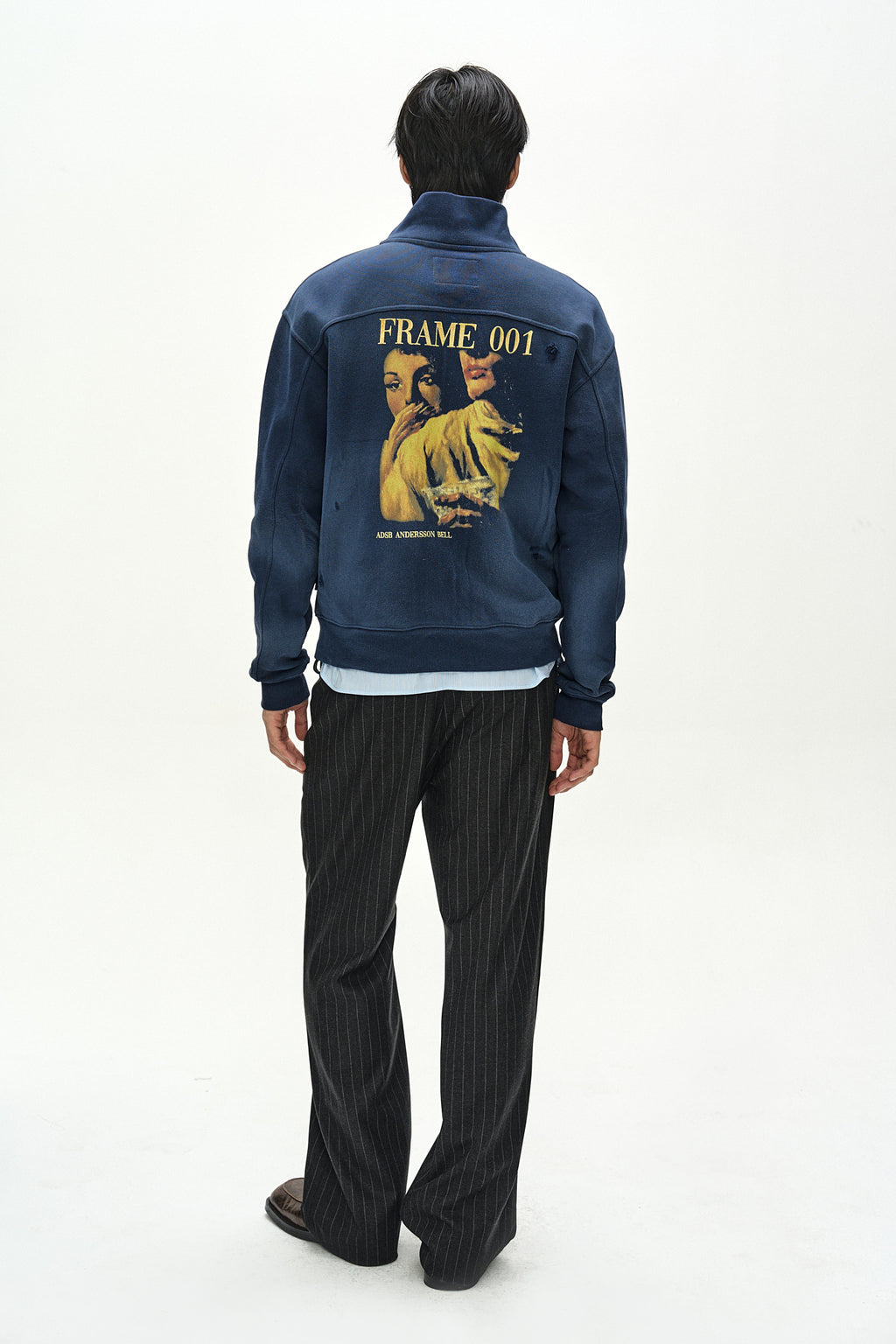 Andersson Bell - Frame 001 High-Neck Zip Up (navy) (Navy) product image 2 | TRAB K-Fashion Australia