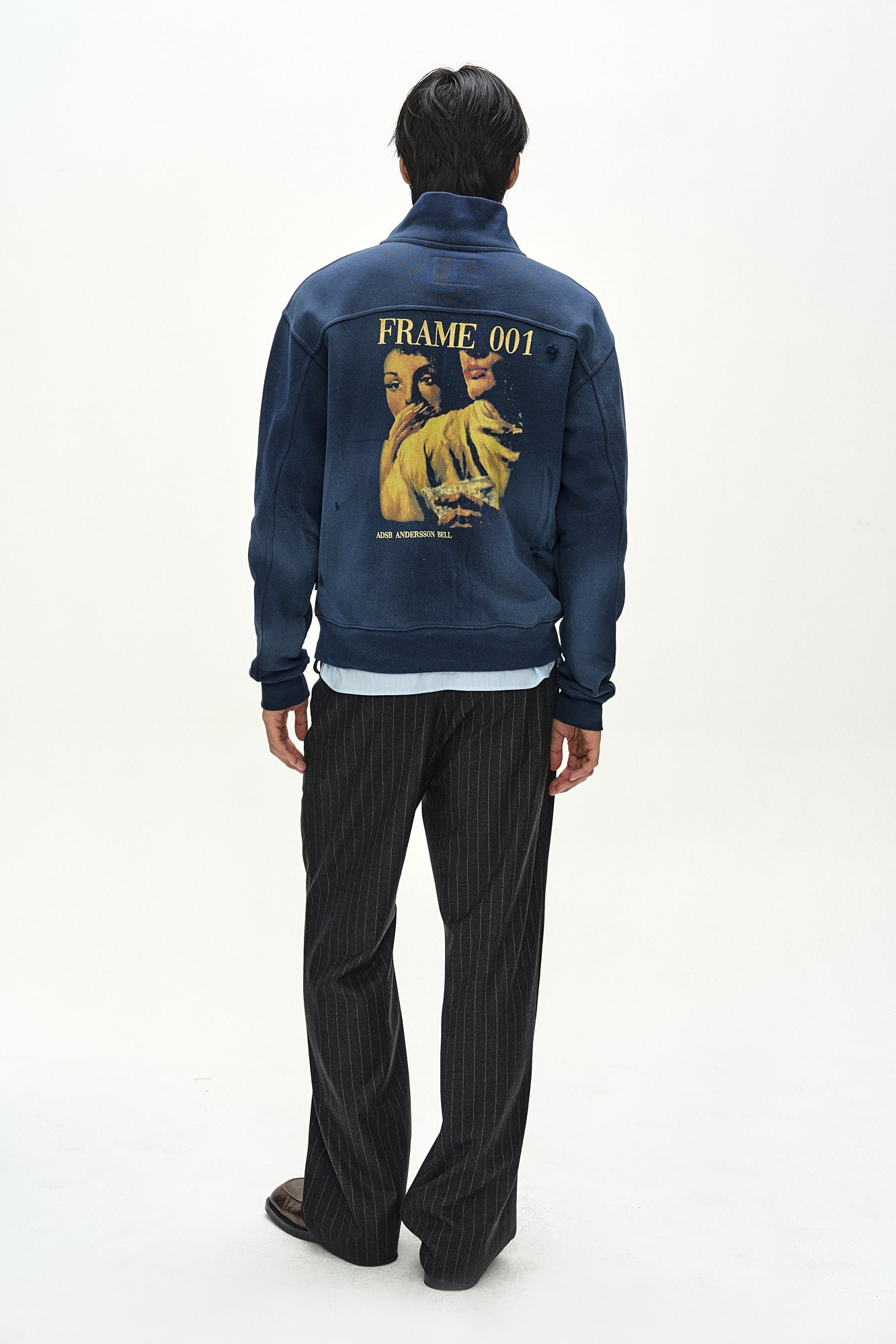 Andersson Bell - Frame 001 High-Neck Zip Up (navy) (Navy) product image 2 | TRAB K-Fashion Australia