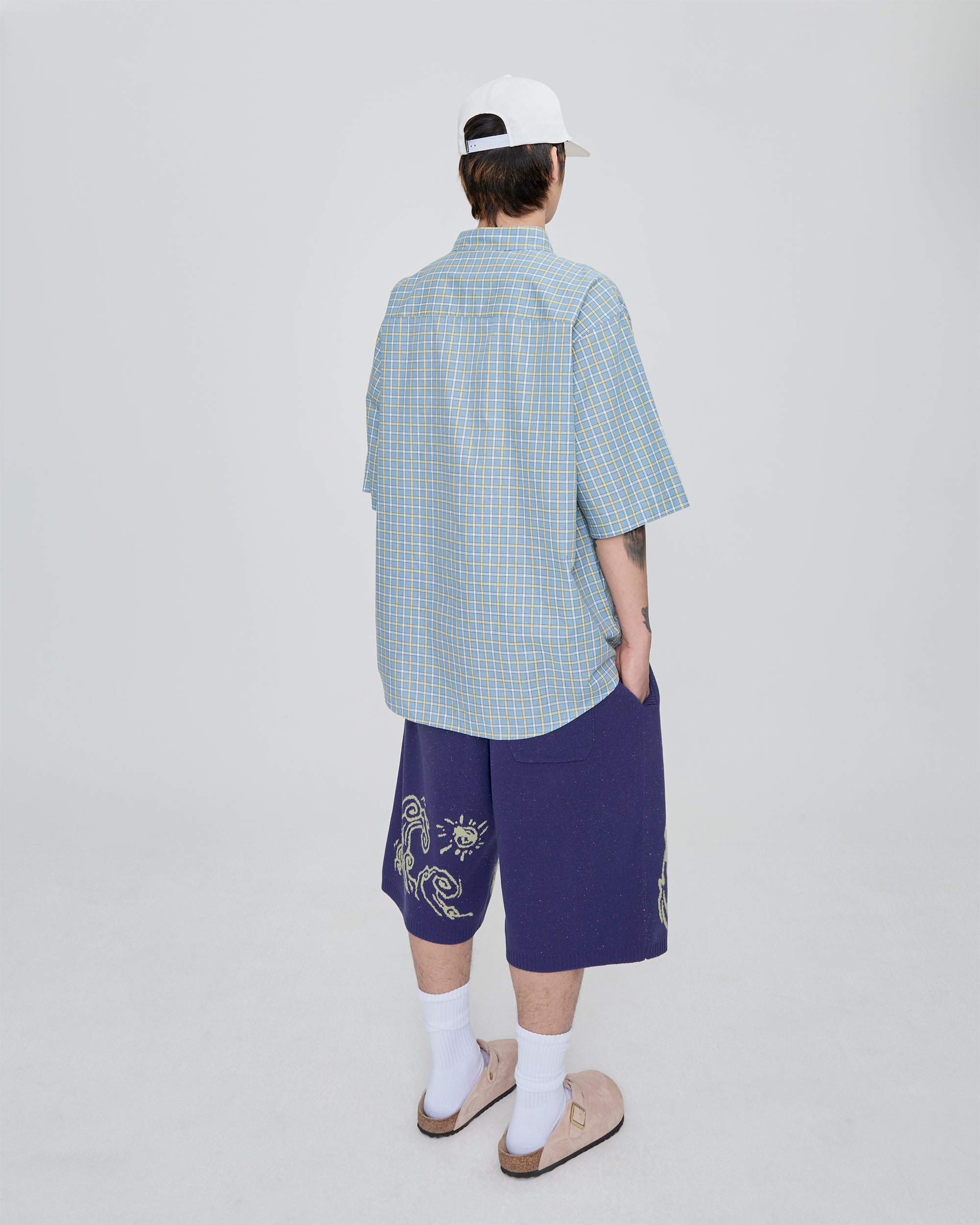 yeseyesee - Wave Print Knit Shorts (Purple) product image 9 | TRAB K-Fashion Australia