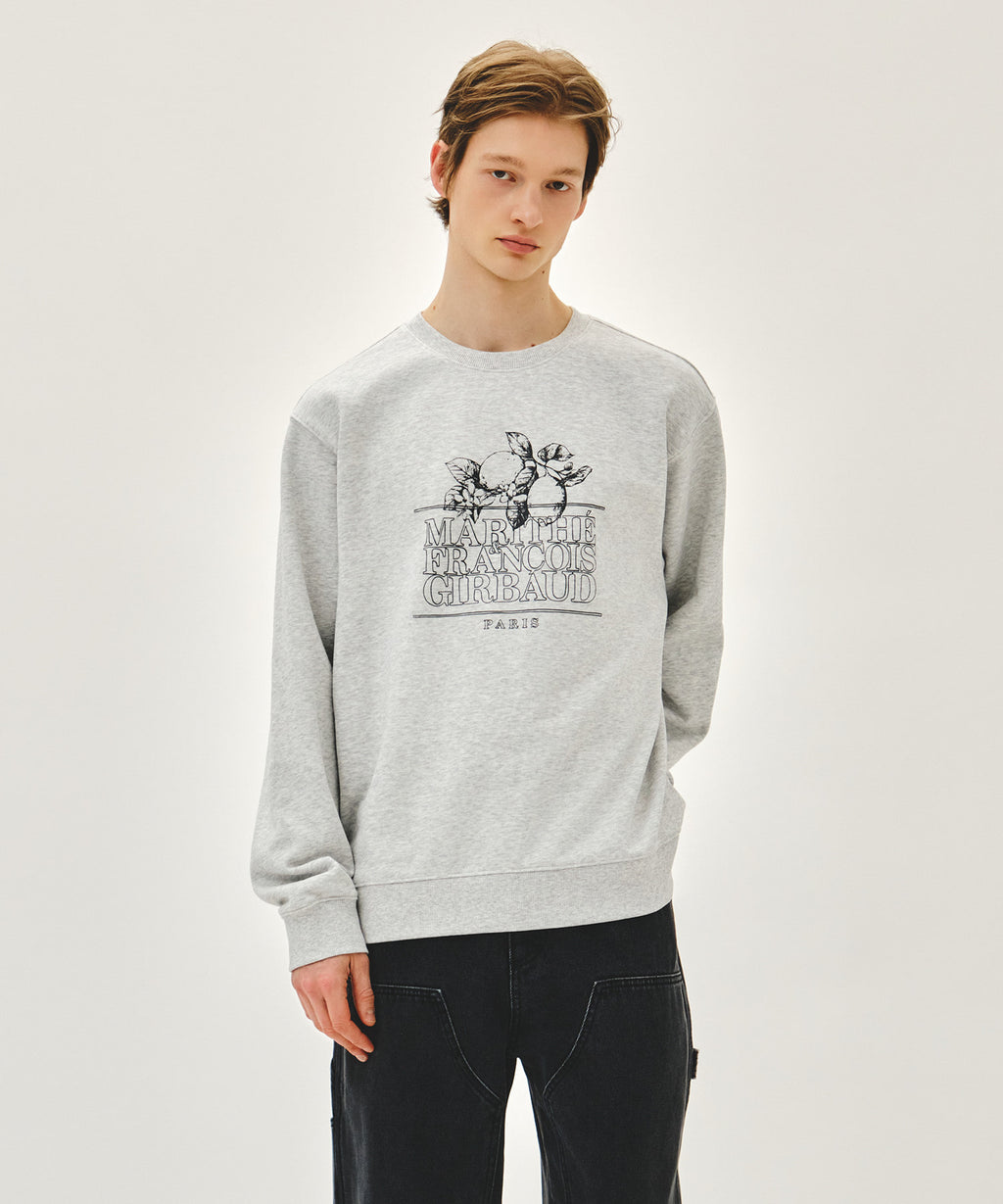 Marithe & Francois Girbaud - Lemon Classic Logo Sweatshirt (Light Heather Gray) product image 1 | TRAB K-Fashion Australia
