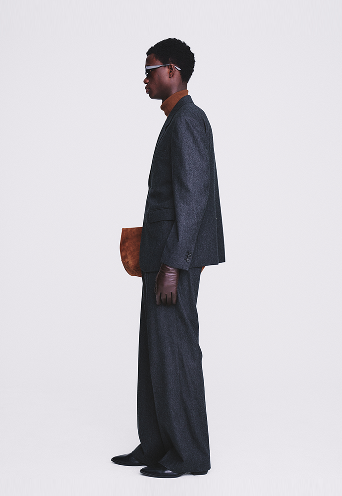 Tonywack - Wool And Cashmere Wide-Leg Trousers (Charcoal) product image 2 | TRAB K-Fashion Australia