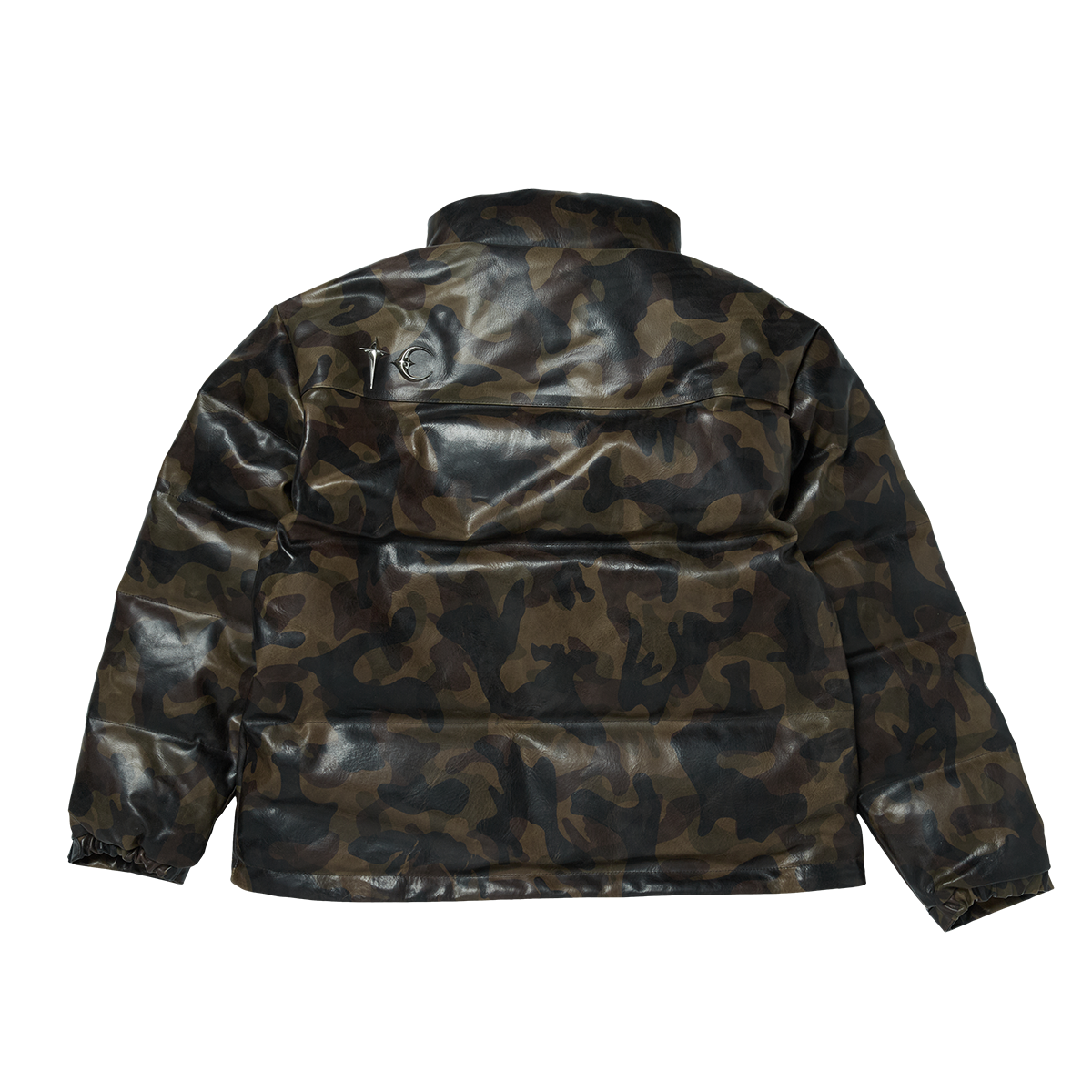 Thug Club - Leather Puffer Jacket (Dark Camo) product image 2 | TRAB K-Fashion Australia