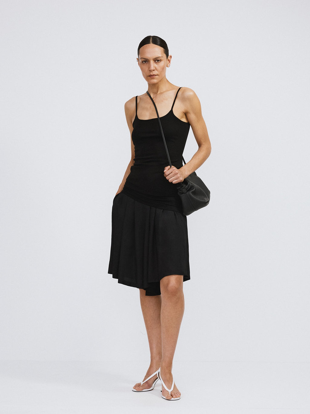 Recto - Banding Wide Culotte Pants (Black) product image 1 | TRAB K-Fashion Australia