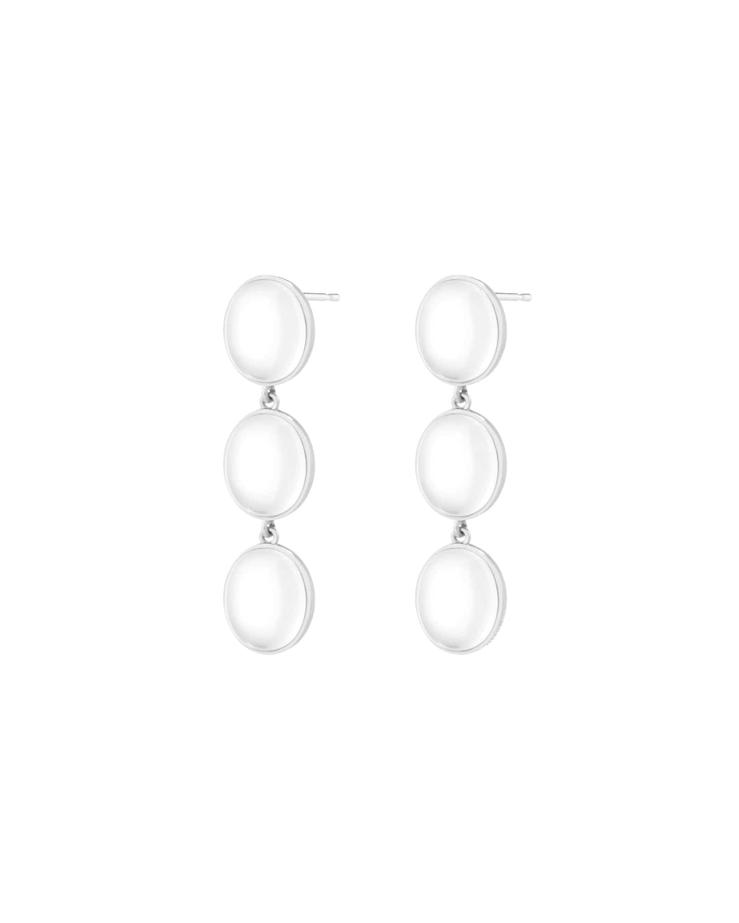 Numbering - Ellipse Glass Triple  Drop Earrings #5213 product image 4 | TRAB K-Fashion Australia