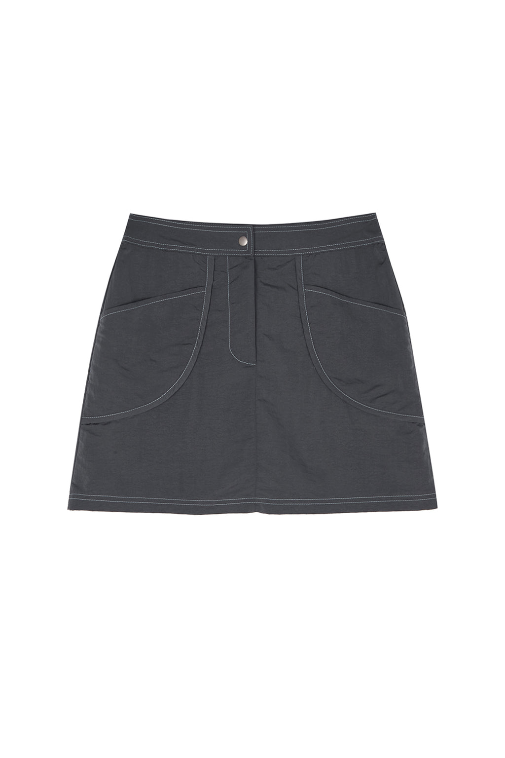 Matin Kim - Curvy Mini Skirt (Charcoal) product image 1 | TRAB K-Fashion Australia