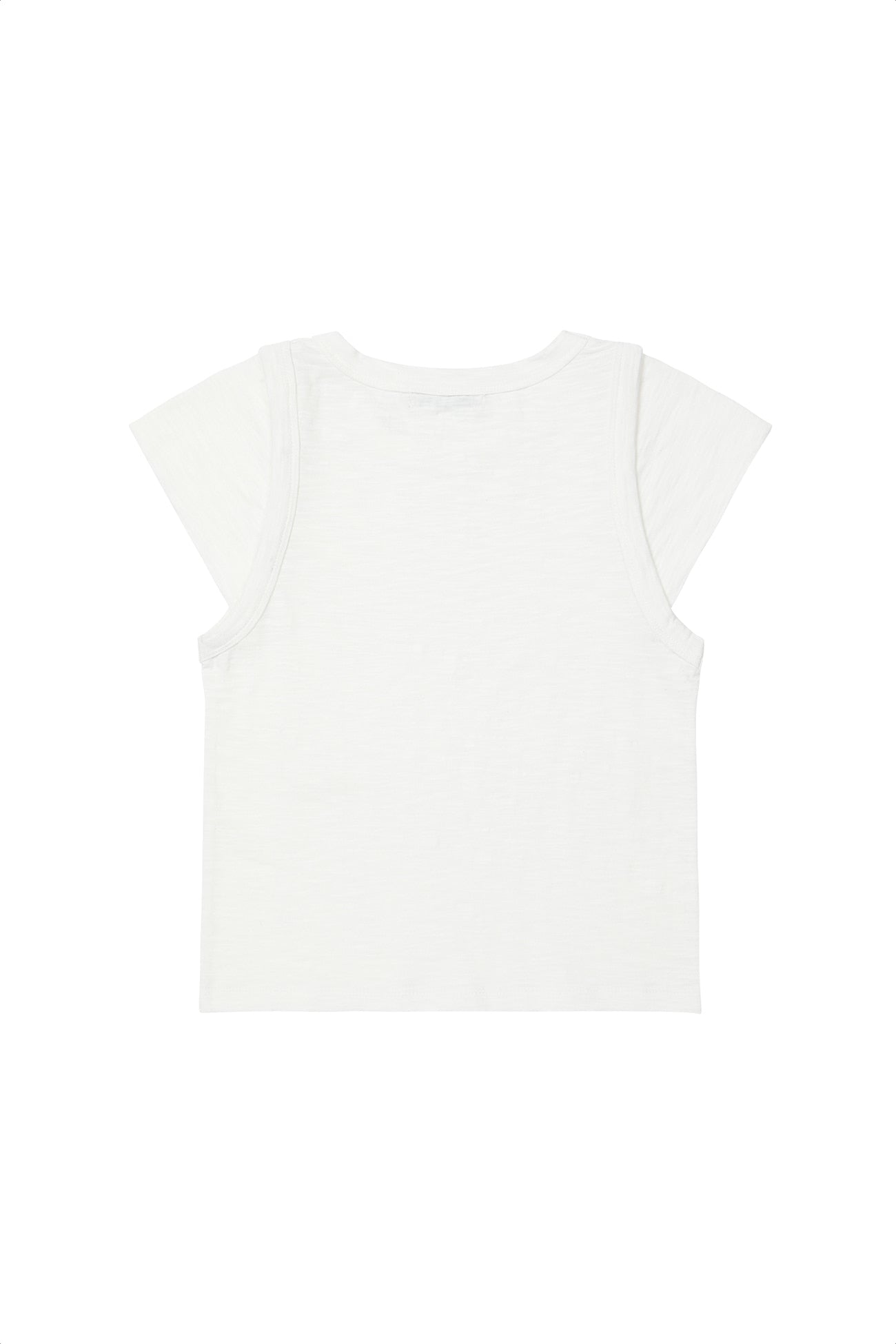 Deinet - Slub Cap Sleeve T-Shirt (White) product image 2 | TRAB K-Fashion Australia