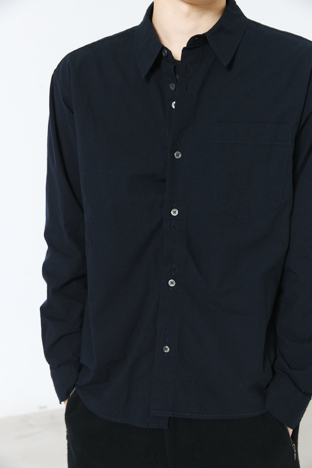 Hatchingroom - Rana Shirt Silk Nep (Black) product image 14 | TRAB K-Fashion Australia