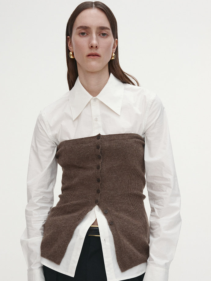 Tonywack - Merino Wool Knitted Bustier (Brown) product image 4 | TRAB K-Fashion Australia
