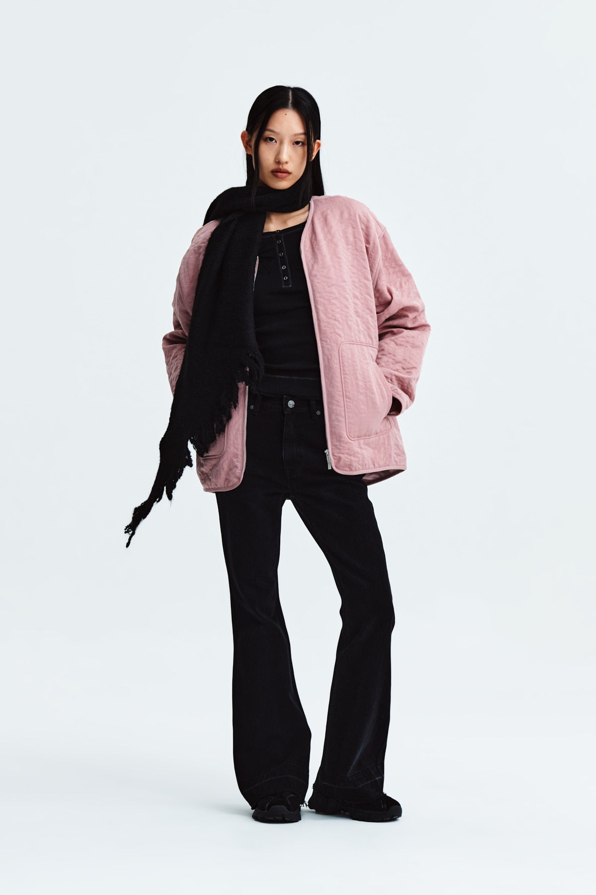 Matin Kim - Warm Up Quilting Jumper (Pink) product image 9 | TRAB K-Fashion Australia