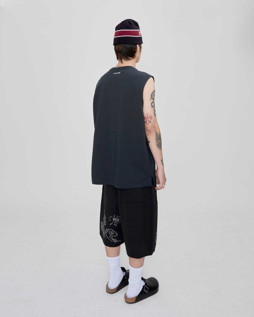 yeseyesee - Wave Print Knit Shorts (Black) product image 9 | TRAB K-Fashion Australia