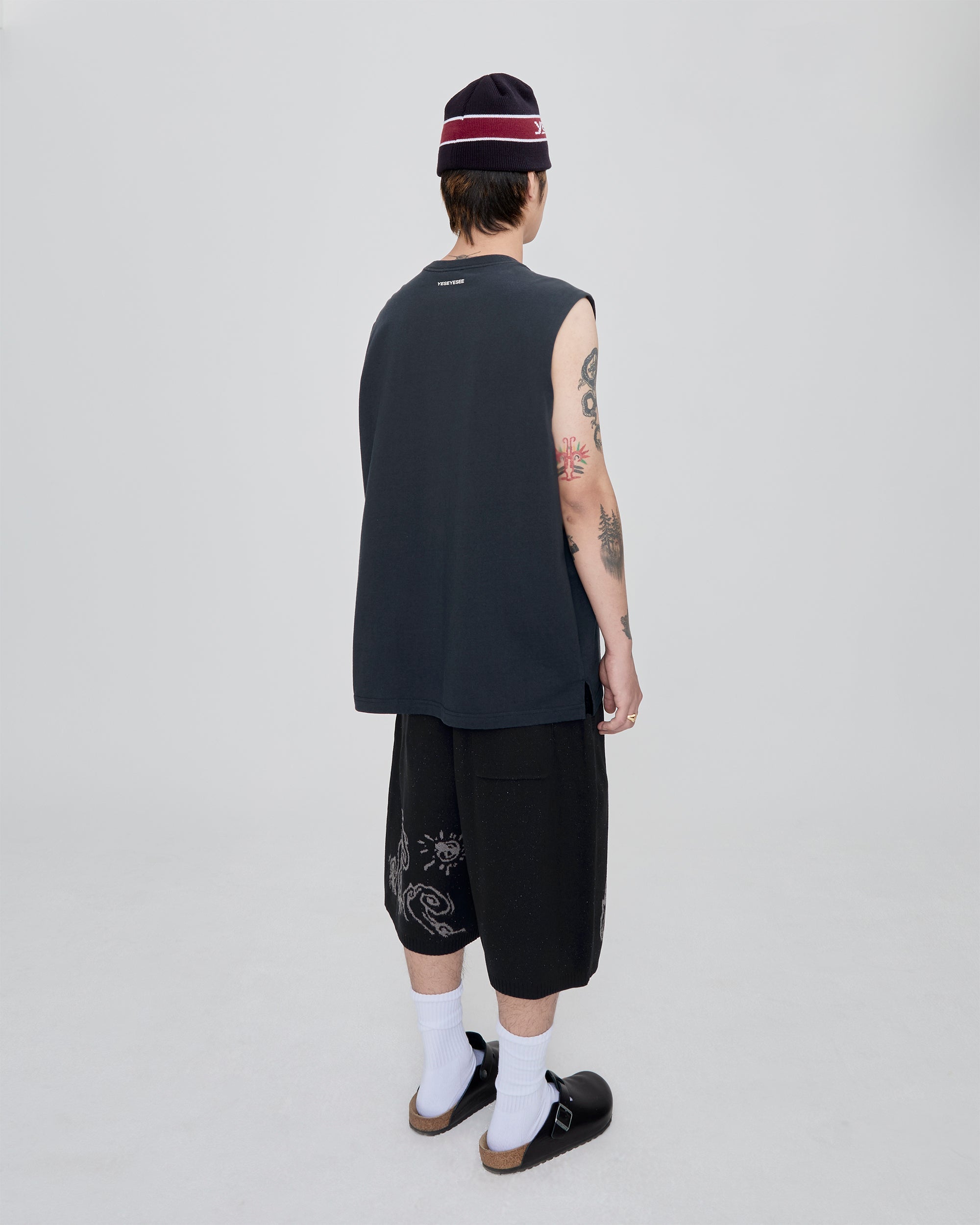 yeseyesee - Wave Print Knit Shorts (Black) product image 9 | TRAB K-Fashion Australia