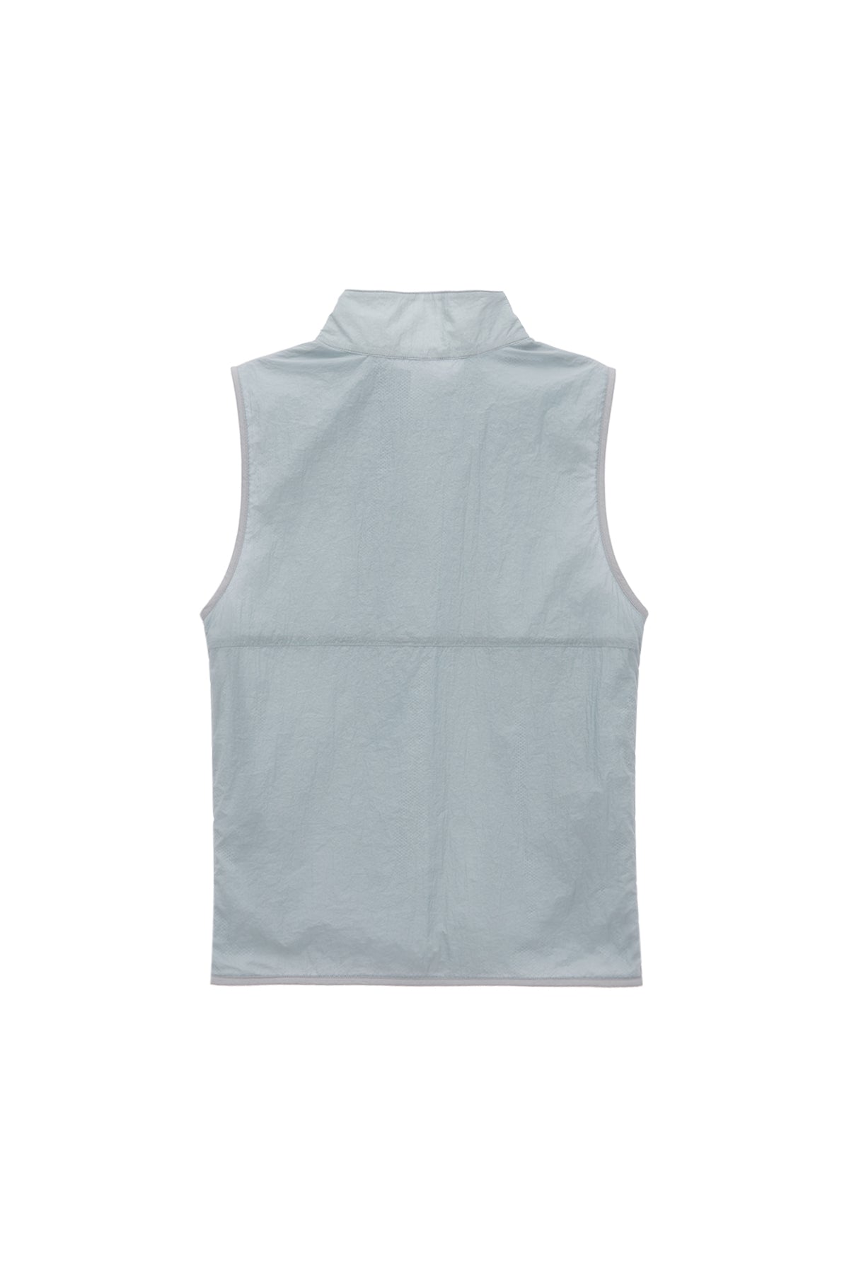 Matin Kim - High Neck Taping Zip Up Vest (Smoke Blue) product image 2 | TRAB K-Fashion Australia