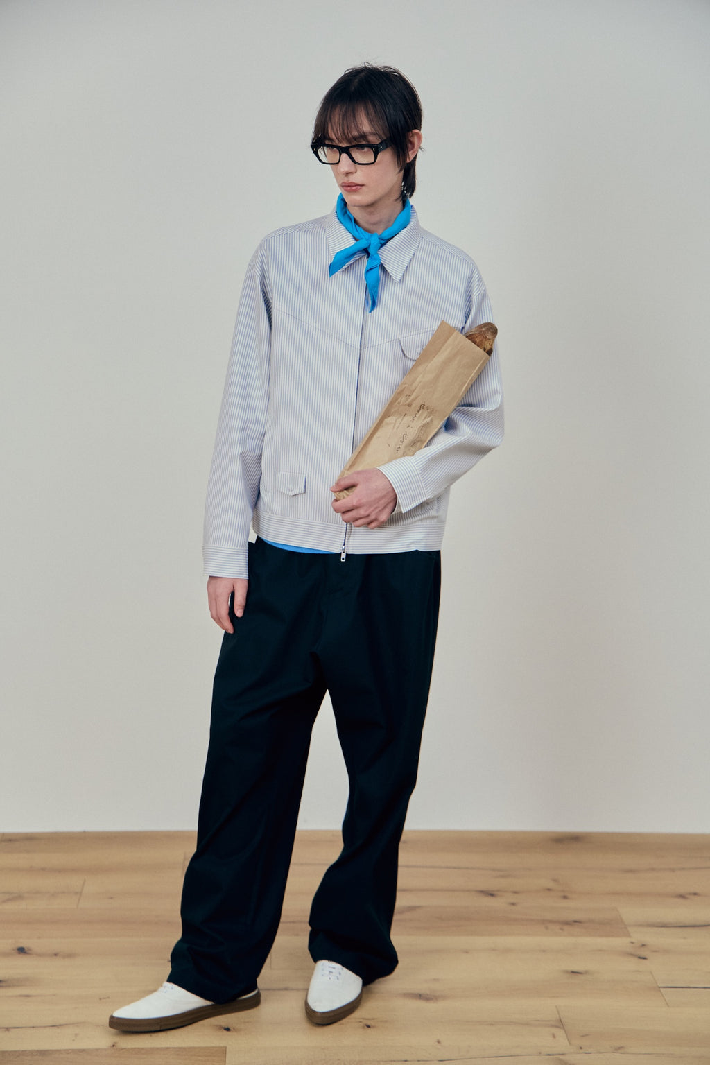 Stu - Embroidery Stripe Jacket Sky (Blue) product image 8 | TRAB K-Fashion Australia