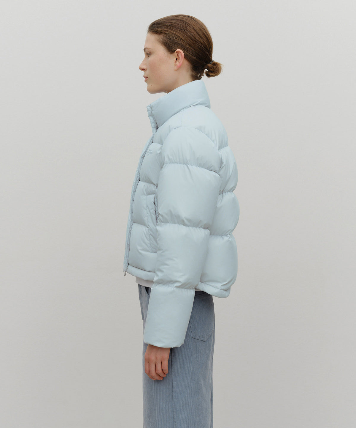 Marithe & Francois Girbaud - Basic Crop Down Jacket (Mint Gray) product image 2 | TRAB K-Fashion Australia