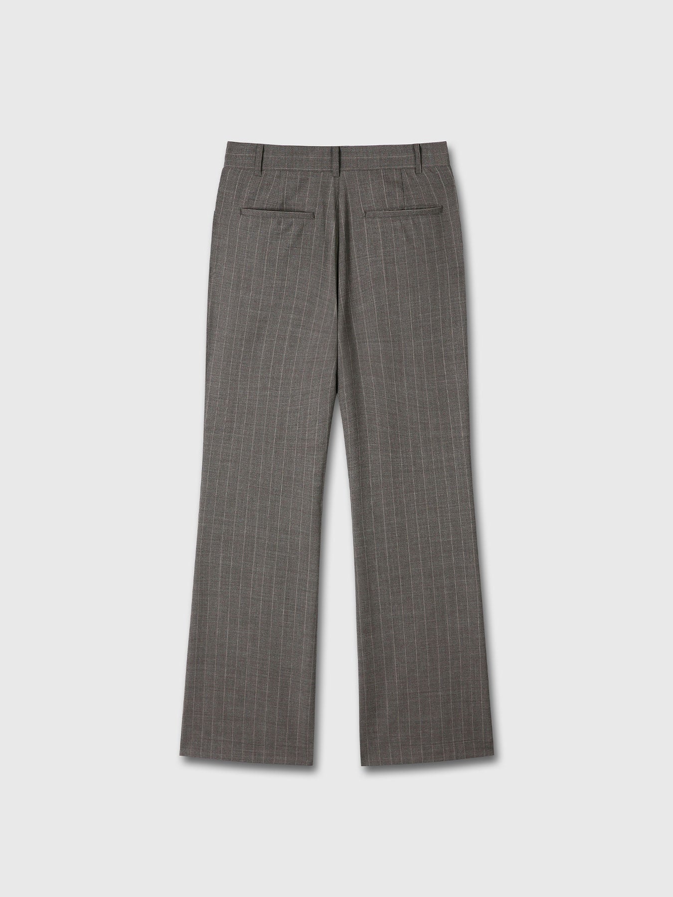 Tonywack - Striped Wool Flared-Leg Pants (Taupe) product image 9 | TRAB K-Fashion Australia