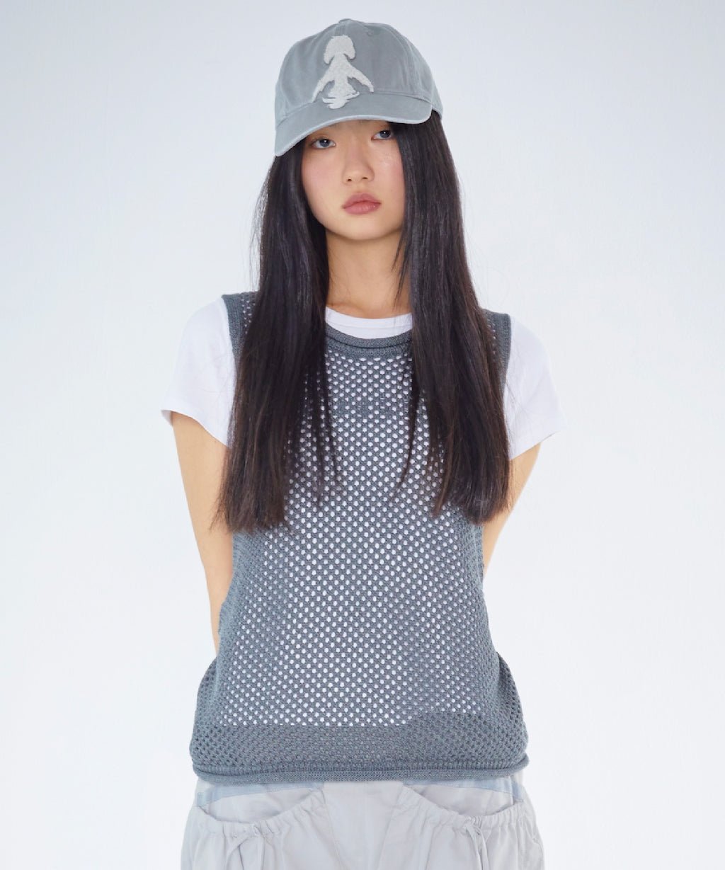 Coyseio - Scasi Sleeveless Knit (Charcoal) product image 1 | TRAB K-Fashion Australia