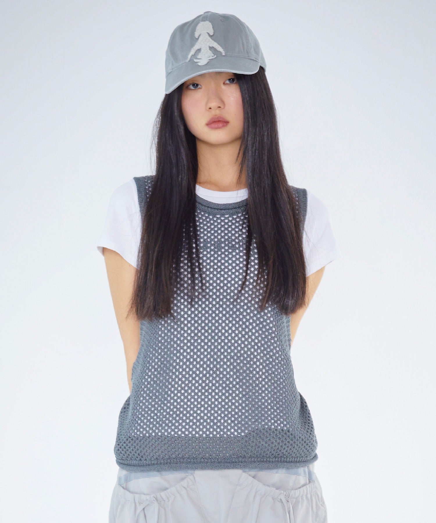 Coyseio - Scasi Sleeveless Knit (Charcoal) product image 1 | TRAB K-Fashion Australia