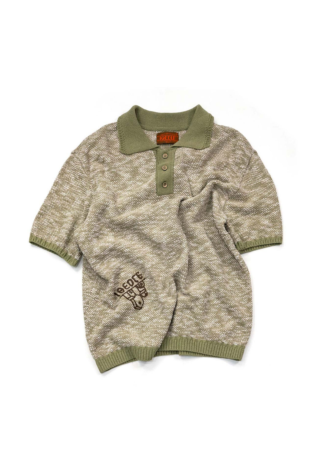Ioedle - Lake Reflection Collared Short Sleeve Knit (Green) product image 1 | TRAB K-Fashion Australia
