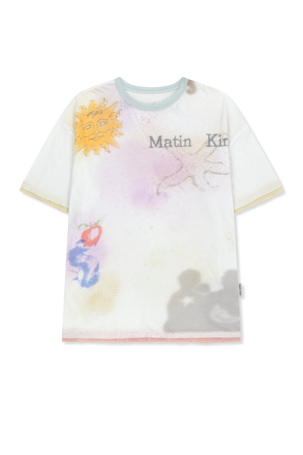 Matin Kim - Sketch Graffiti Over Fit Top (White) product image 1 | TRAB K-Fashion Australia