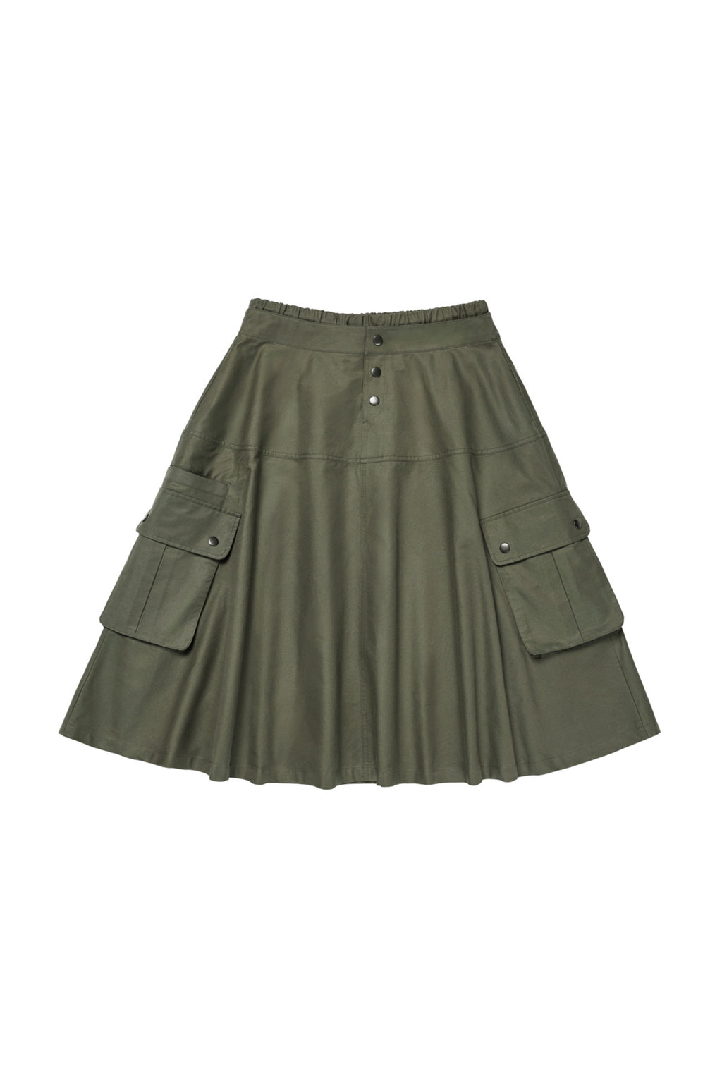 Deinet - Double Layered Waist Skirt (Khaki) product image 12 | TRAB K-Fashion Australia