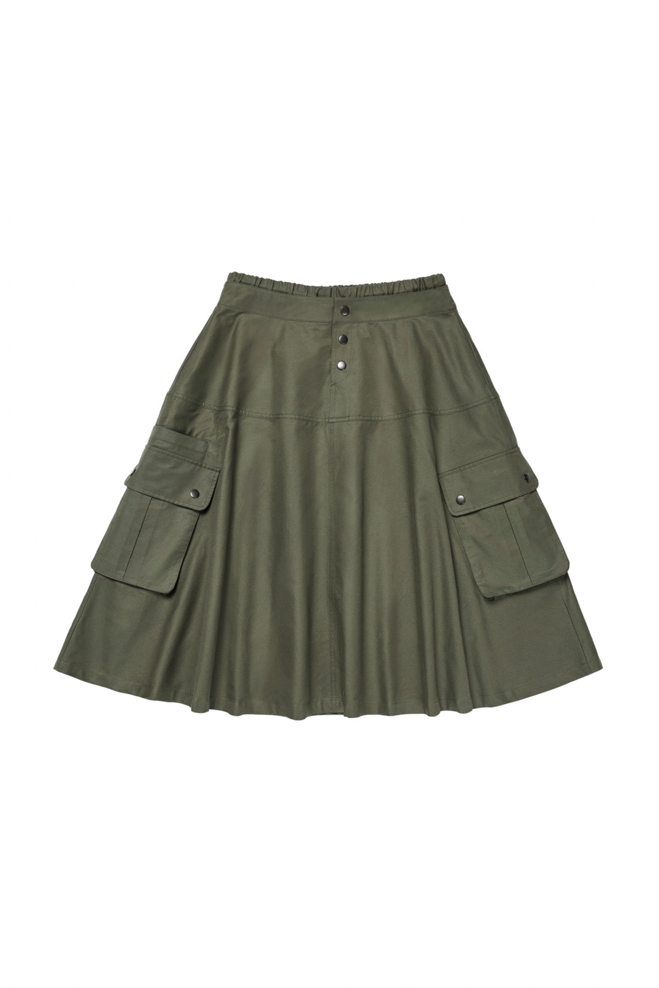 Deinet - Double Layered Waist Skirt (Khaki) product image 12 | TRAB K-Fashion Australia