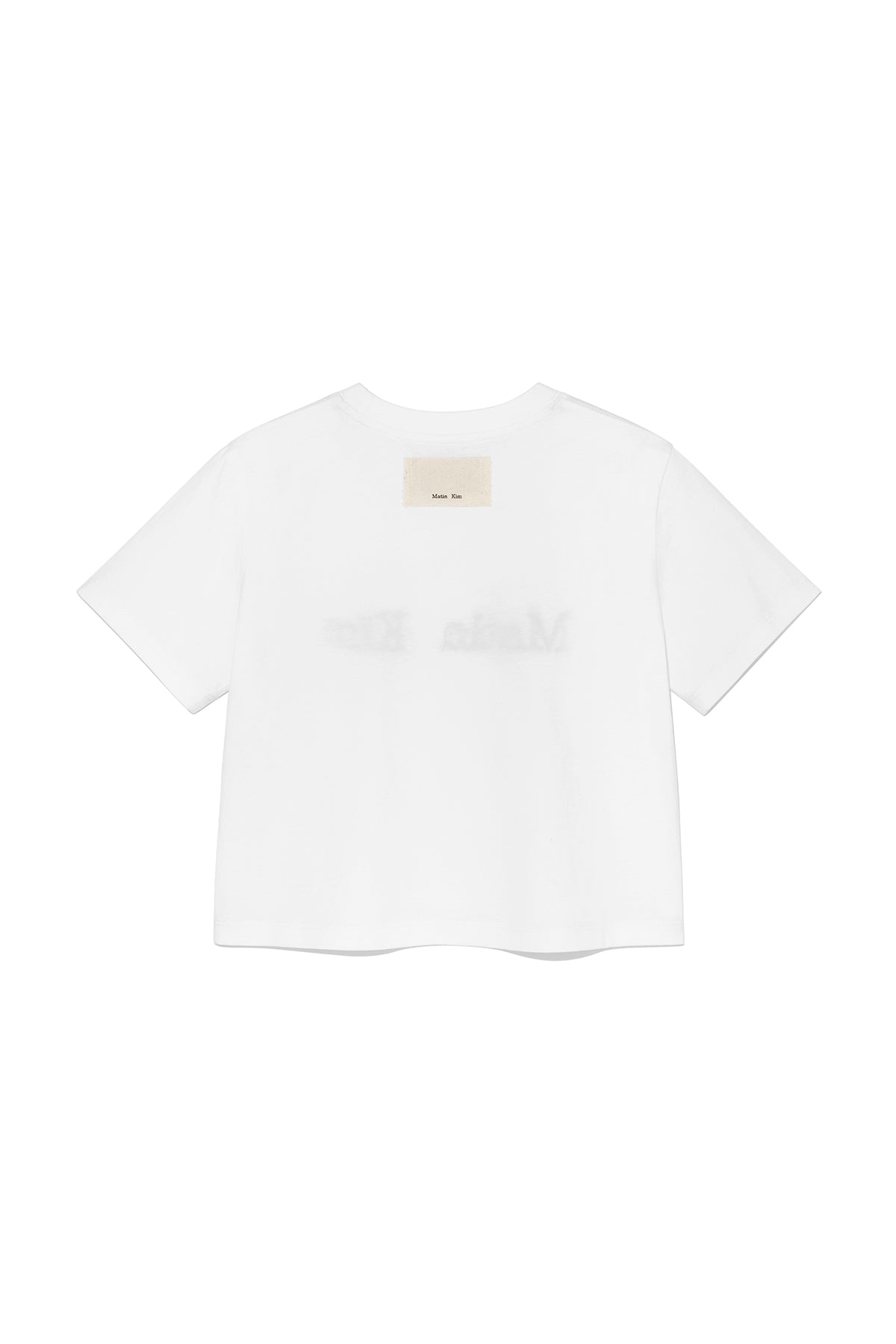 Matin Kim - Logo Thread Point Crop Top (White) product image 2 | TRAB K-Fashion Australia