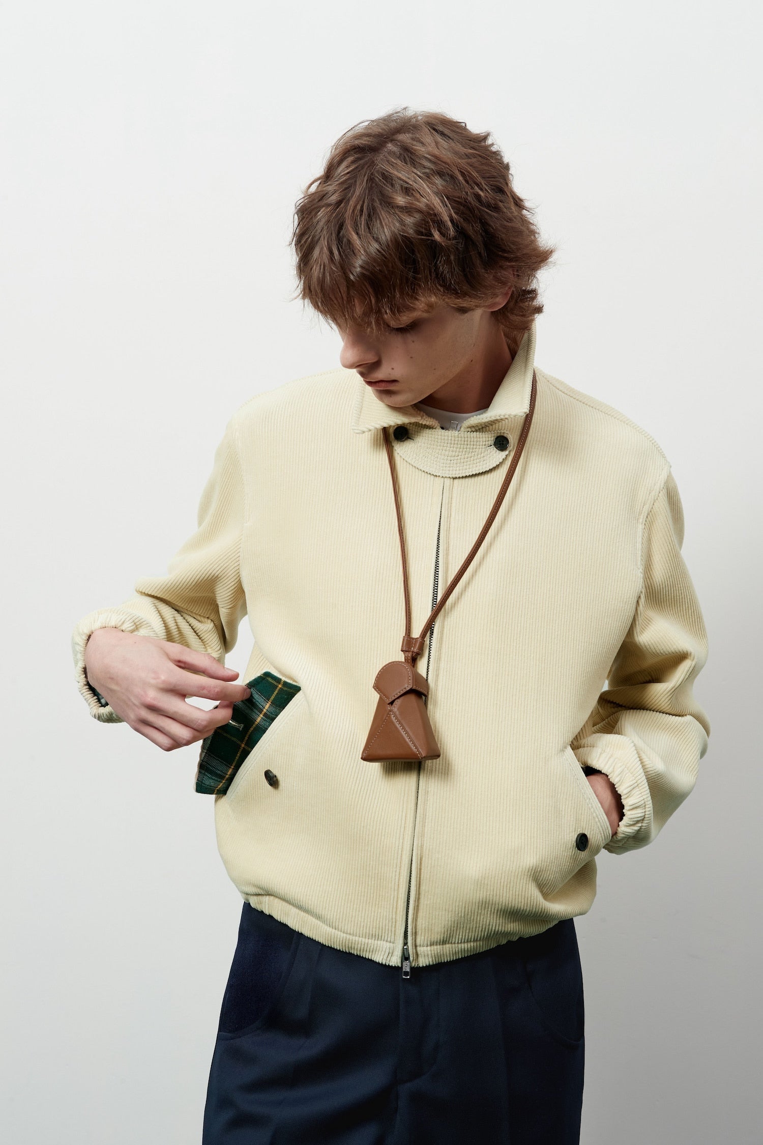 STU - Strap Corduroy Jacket (Ivory) product image 9 | TRAB K-Fashion Australia