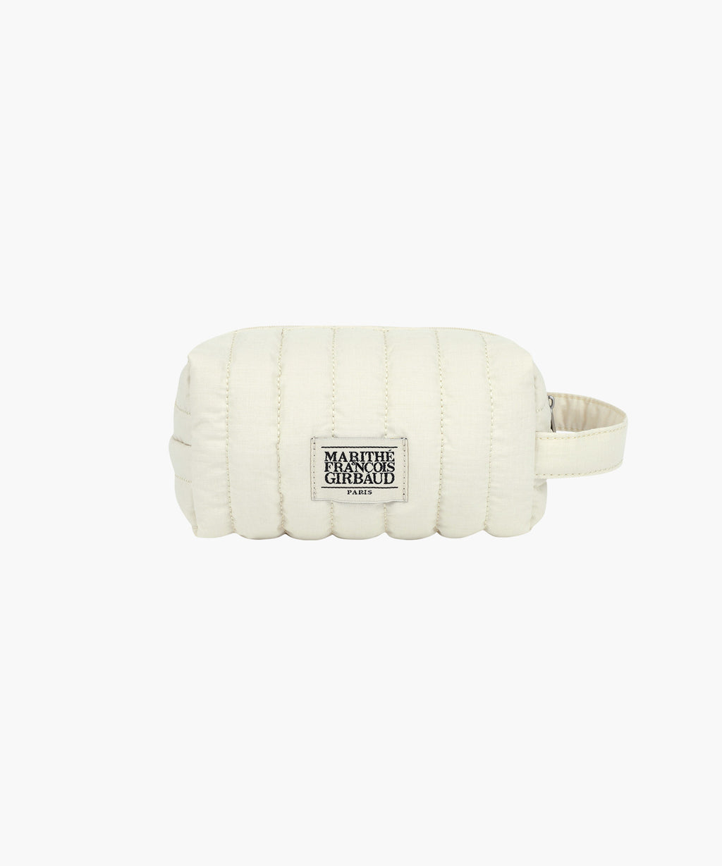 Marithe & Francois Girbaud - Classic Logo Quilted Pouch (Ivory) product image 5 | TRAB K-Fashion Australia
