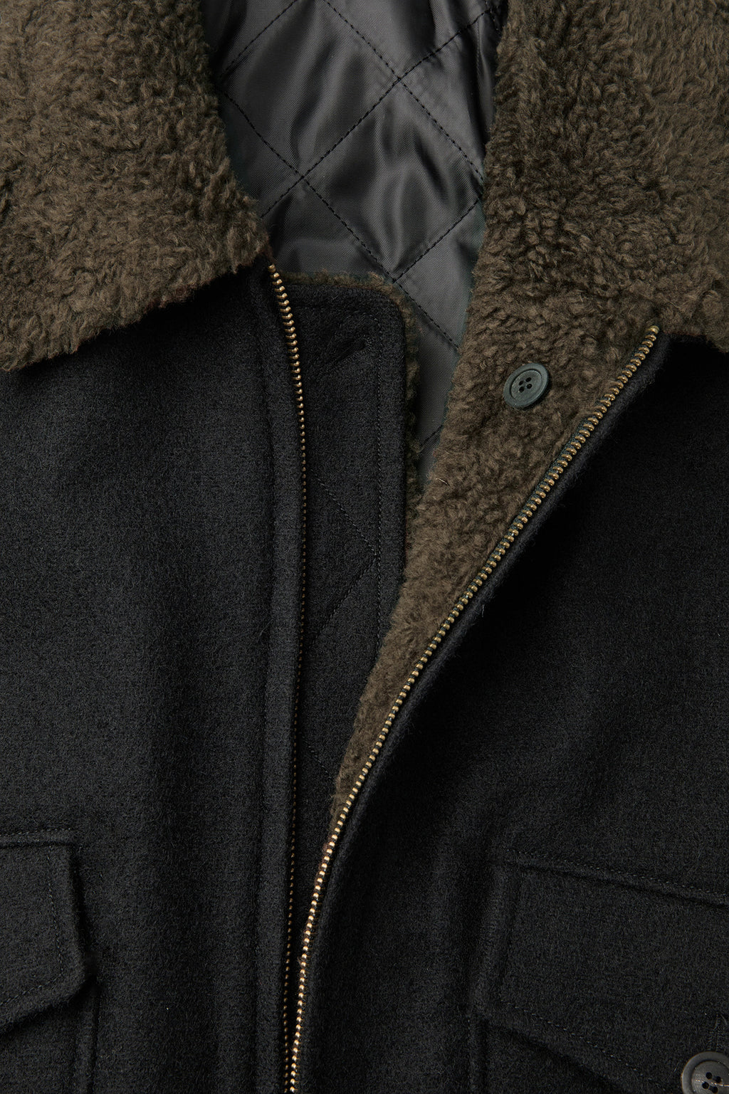 Coor - Broken Wool G-1 Bomber Jacket (Black) product image 7 | TRAB K-Fashion Australia