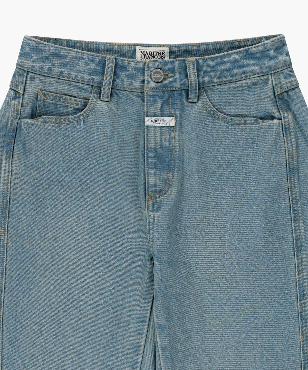 Marithe & Francois Girbaud - [Pre-order – Ships 7 Oct] Panelled Bootcut Denim Pants (Light Blue) product image 3 | TRAB K-Fashion Australia