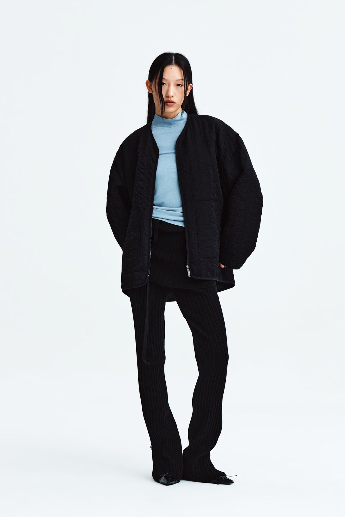 Matin Kim - Warm Up Quilting Jumper (Black) product image 10 | TRAB K-Fashion Australia