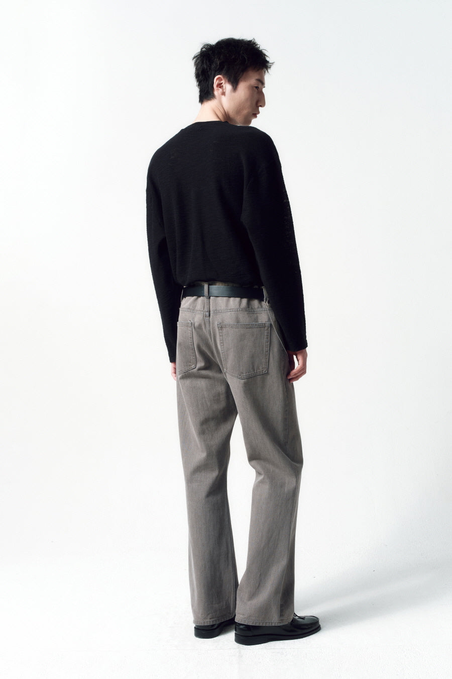 Insilence - Lightweight Cut Off Cotton Knit (Black) product image 4 | TRAB K-Fashion Australia