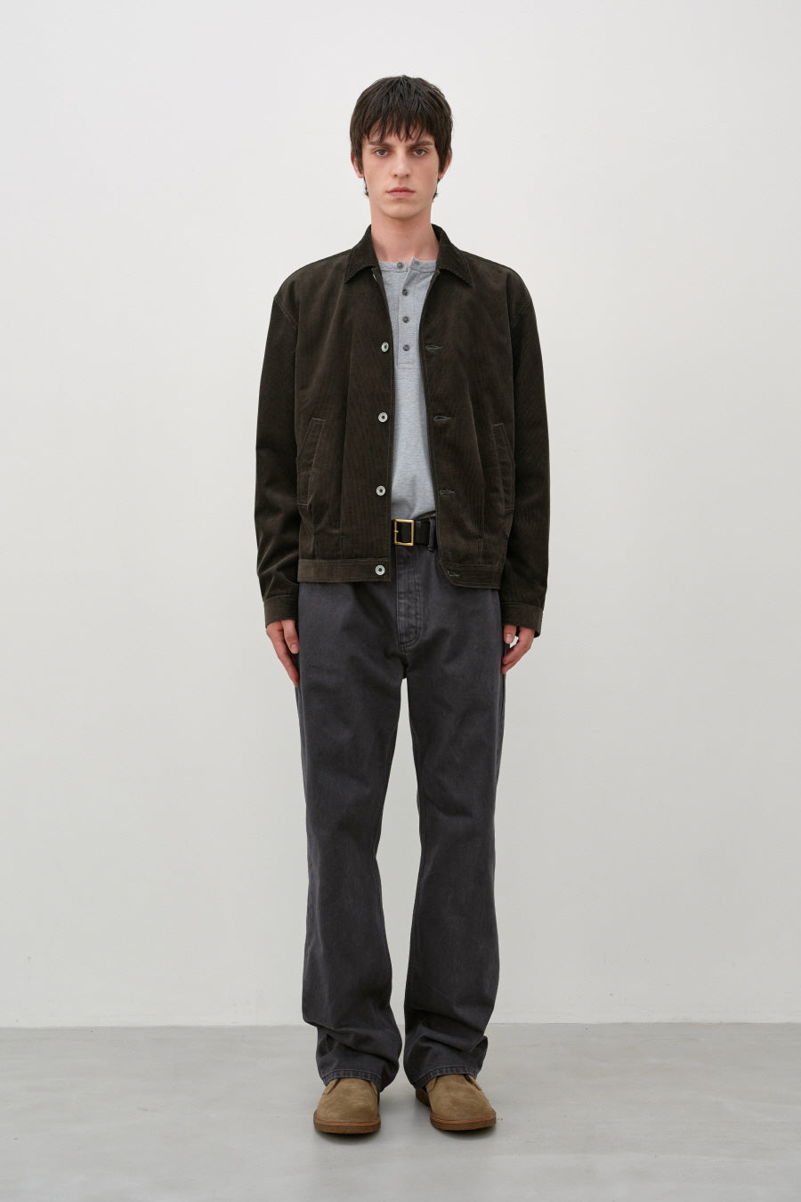 Insilence - Corduroy Trucker Jacket (Brown) product image 3 | TRAB K-Fashion Australia