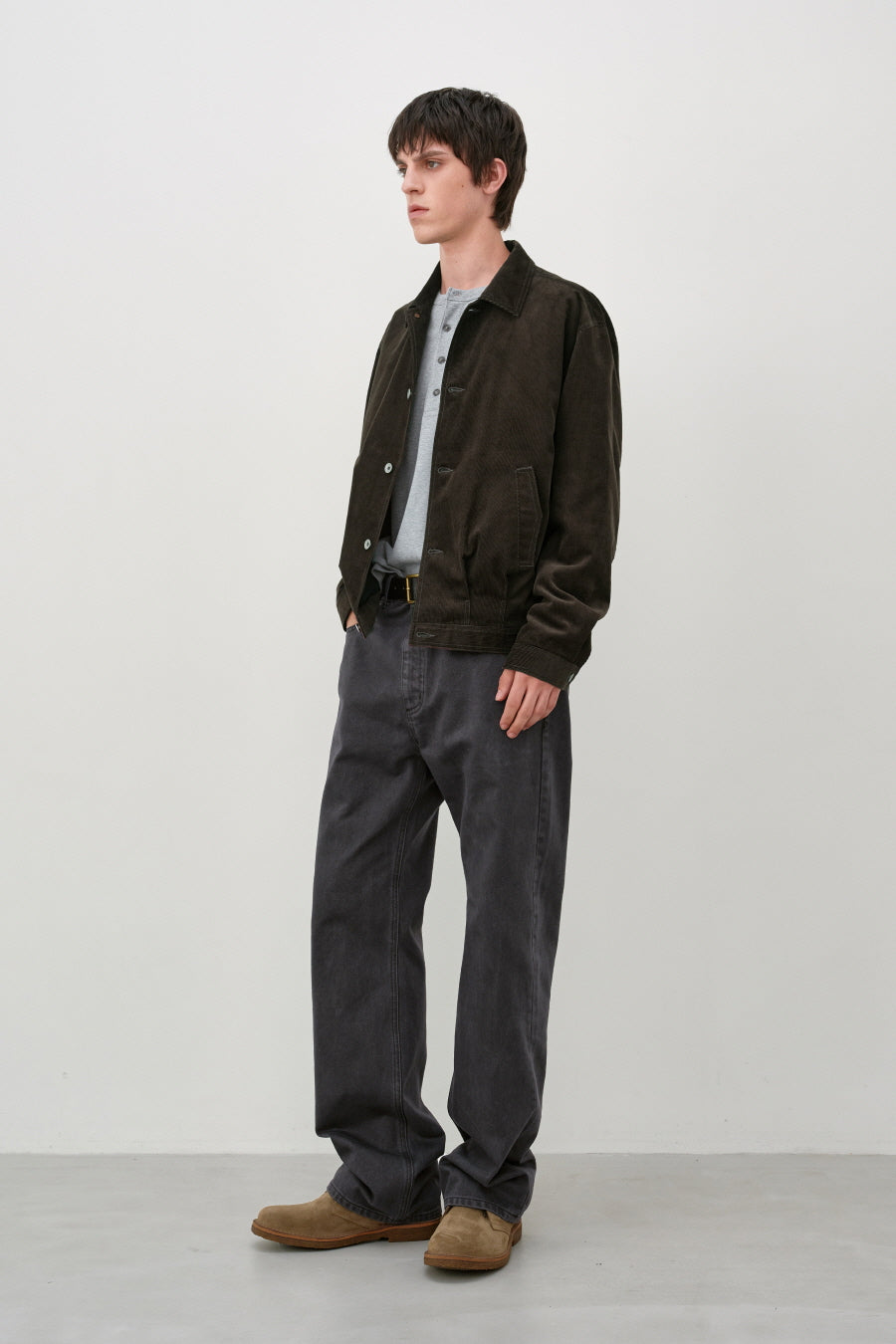 Insilence - Corduroy Trucker Jacket (Brown) product image 5 | TRAB K-Fashion Australia