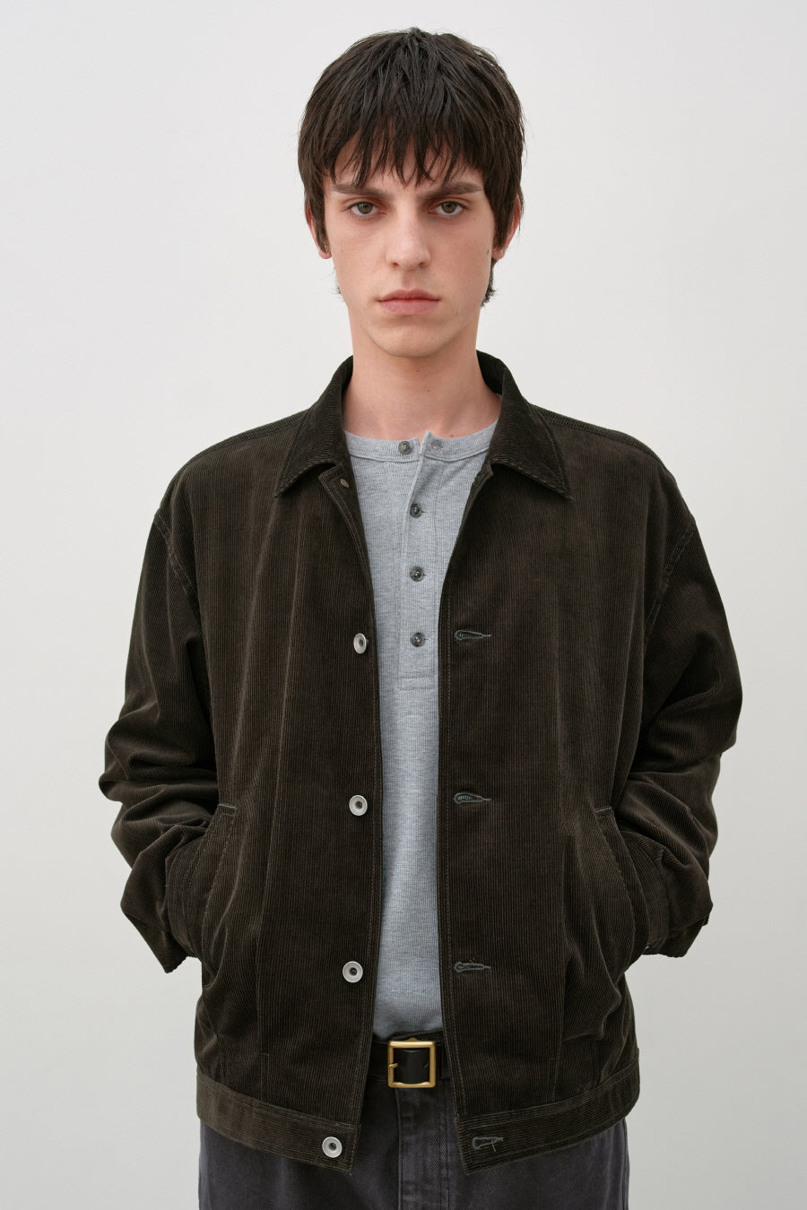 Insilence - Corduroy Trucker Jacket (Brown) product image 6 | TRAB K-Fashion Australia